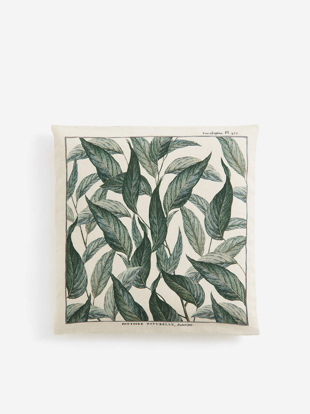 

H&M White & Green Pure Cotton Printed Cushion Cover
