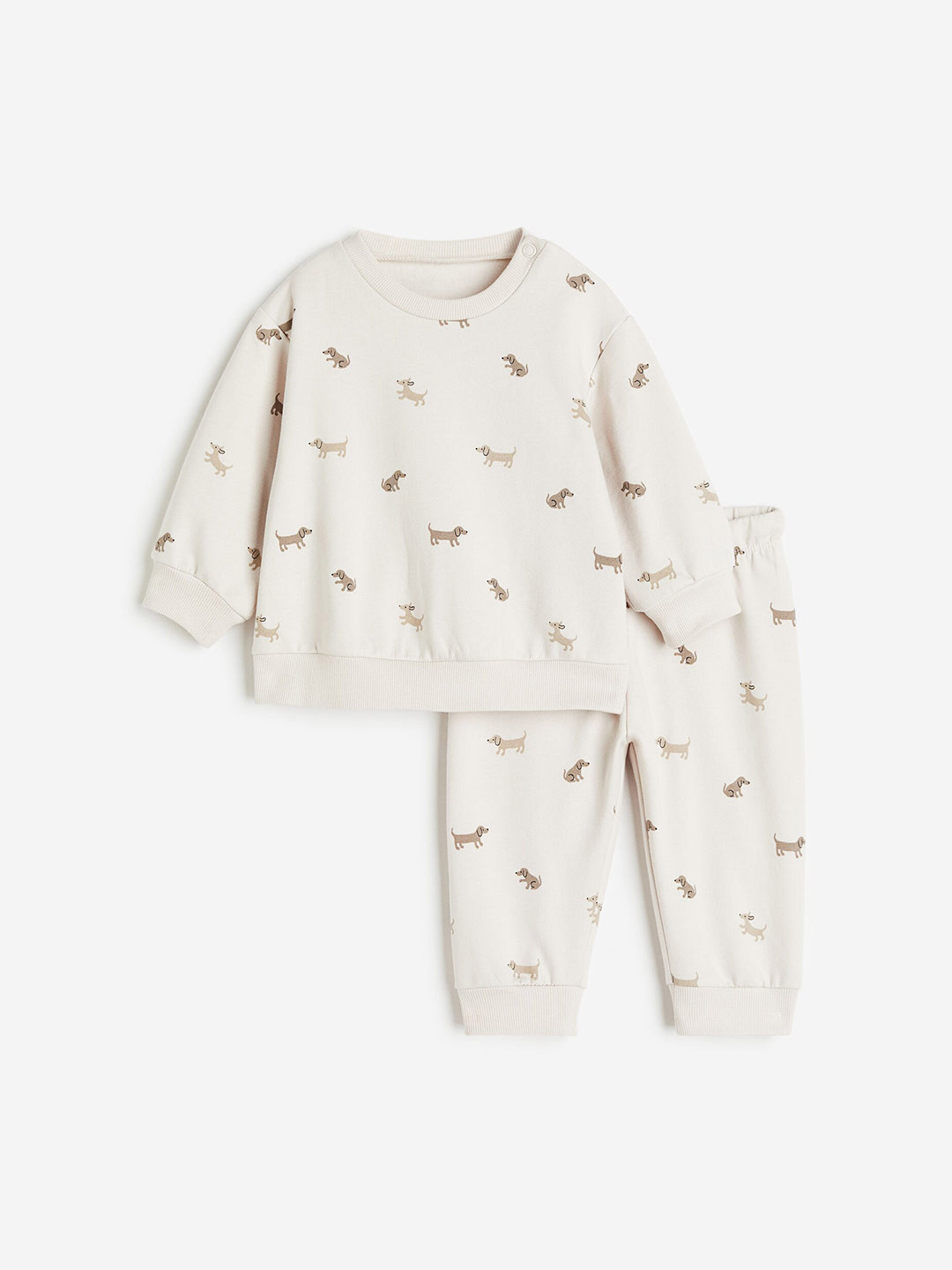 

H&M 2-Piece Sweatshirt Set, Beige