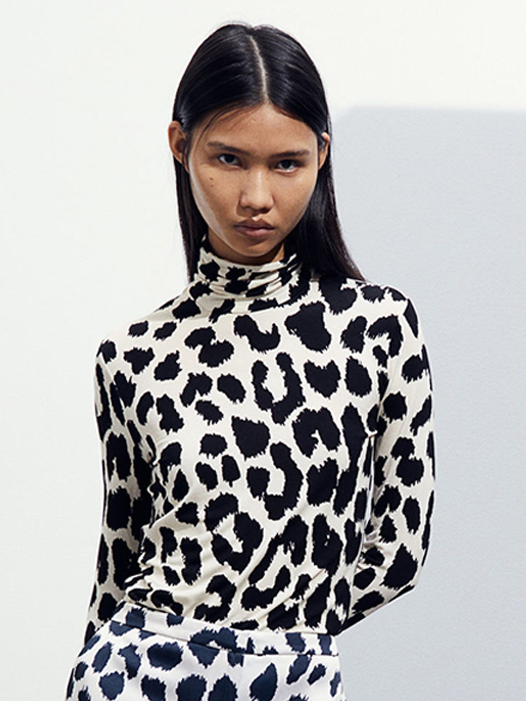 

H&M Polo-Neck Top, White