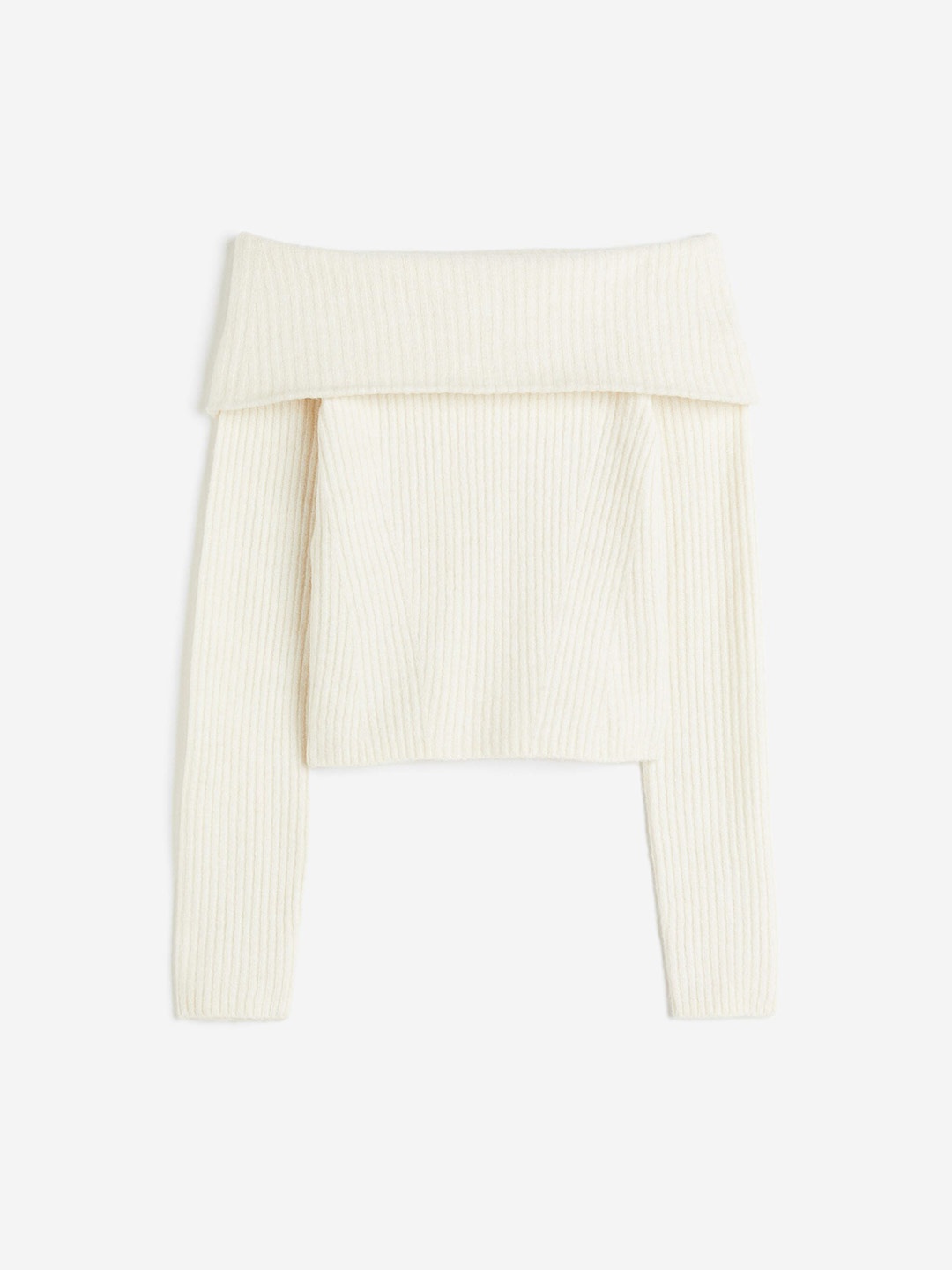 

H&M Off-The-Shoulder Jumper, White