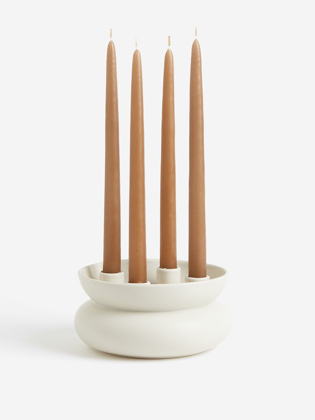 

H&M White Stoneware Candle Holder