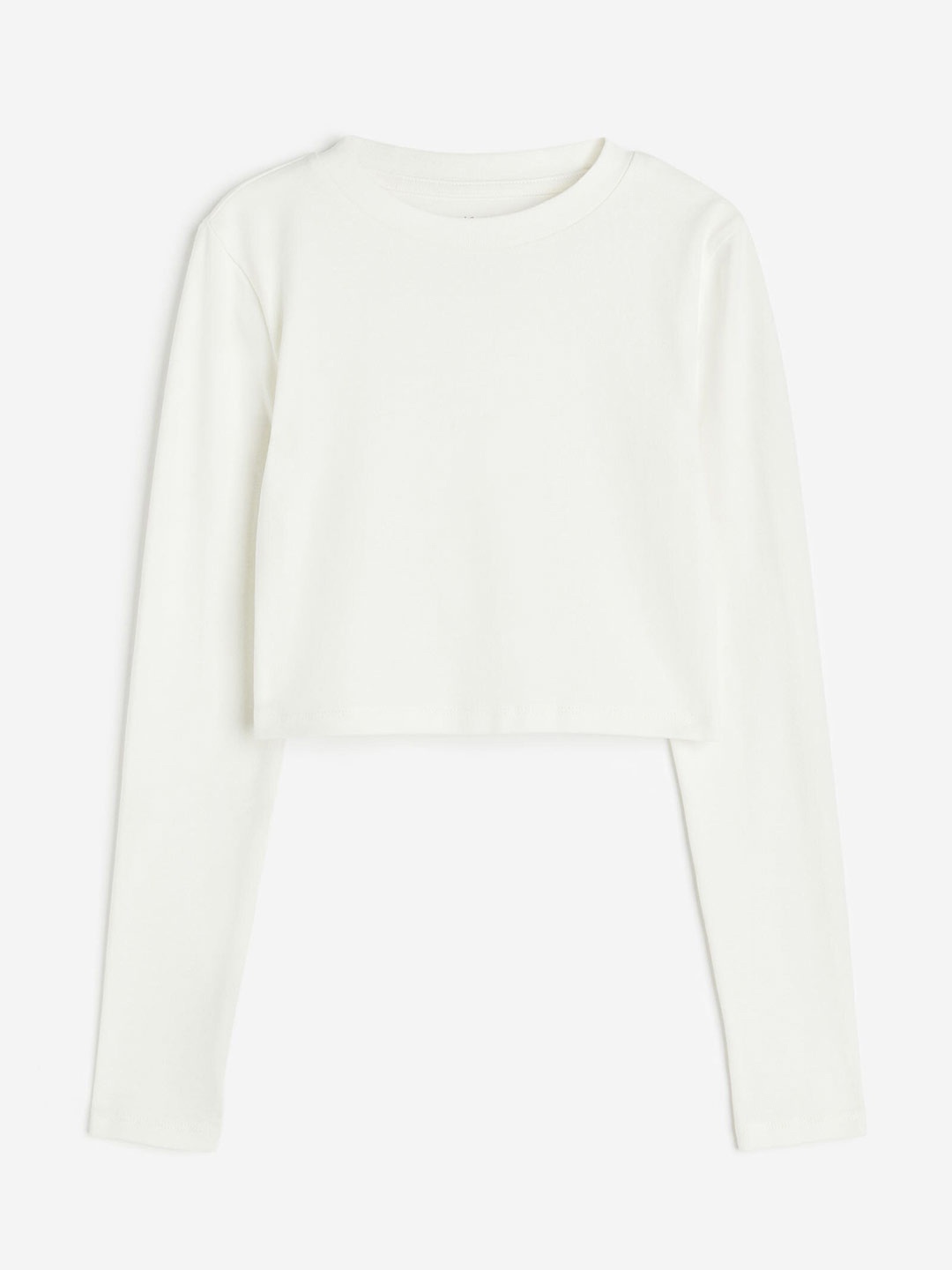 

H&M Girls Long-Sleeved Jersey Top, White