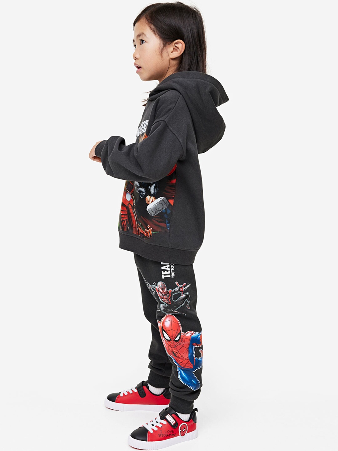 

H&M Boys Printed Joggers, Grey