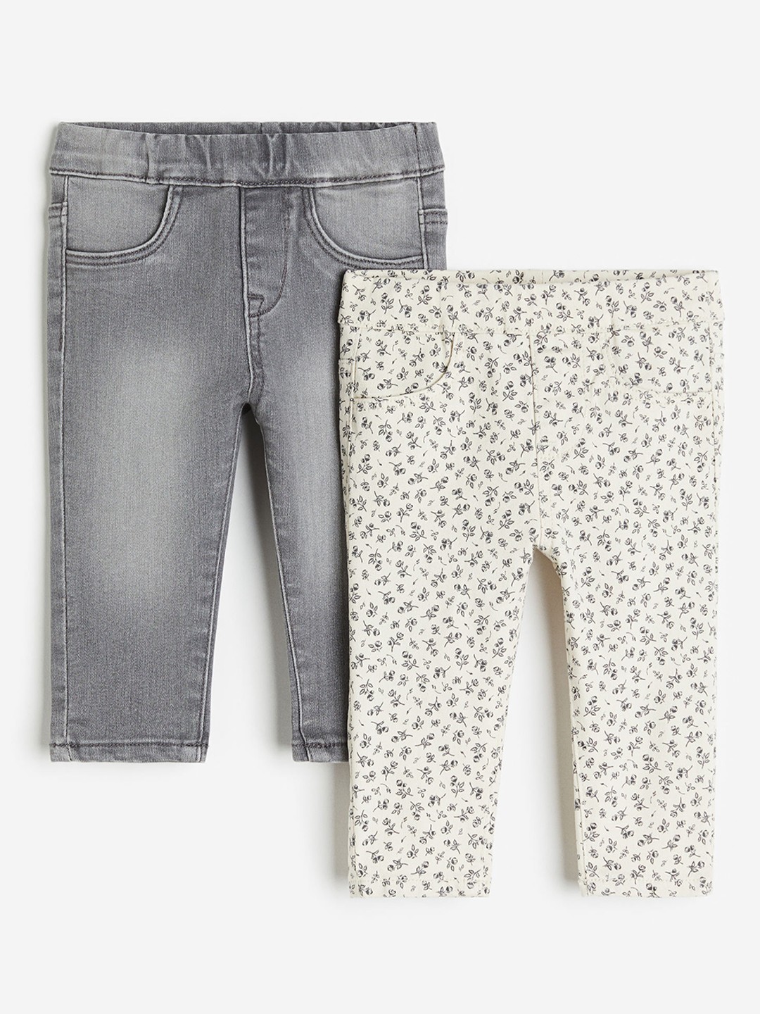 

H&M Boys 2-Pack Treggings, Beige