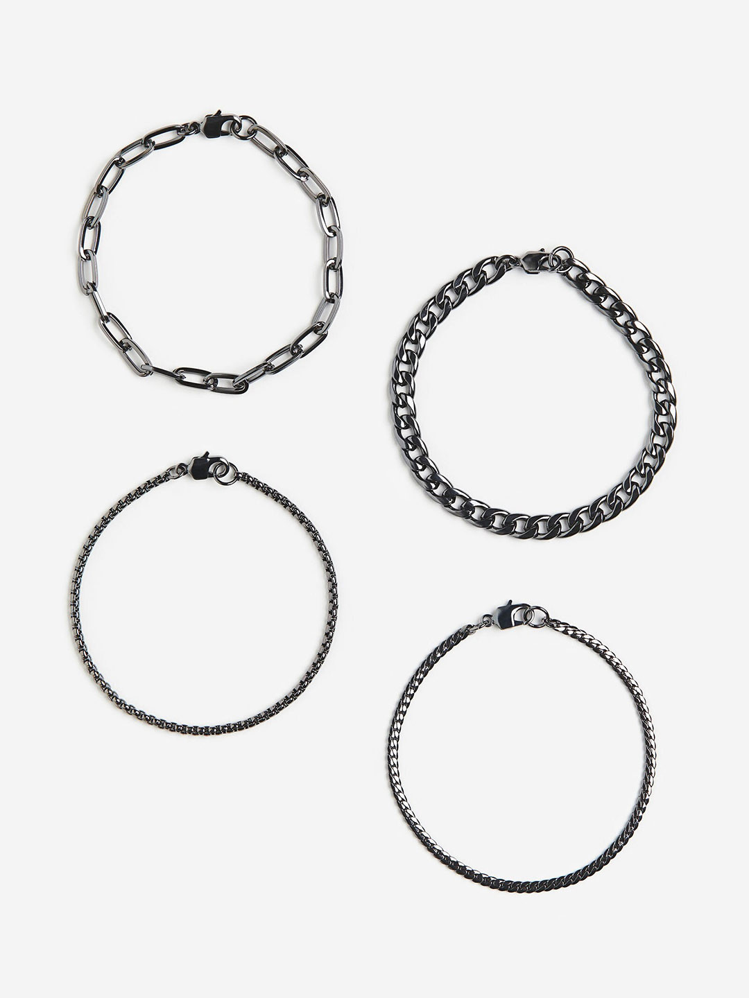 

H&M Men 4-Pack Bracelets, Black