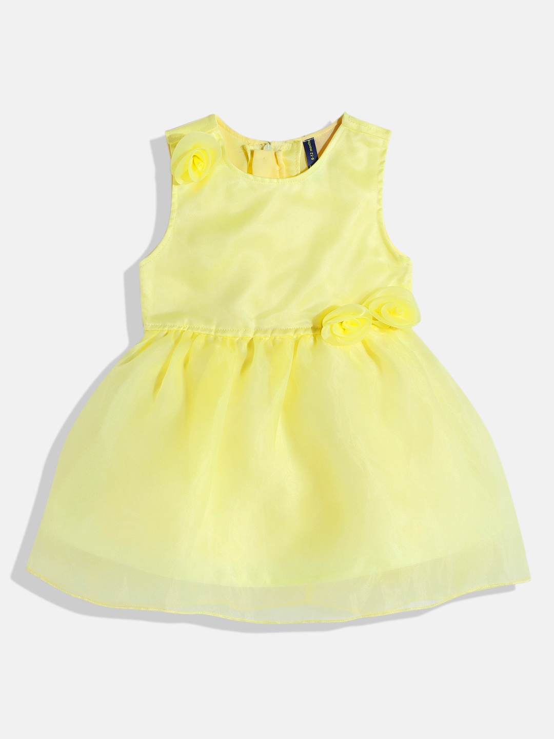 

YK Girls Floral A-Line Dress with Bow Detail, Yellow