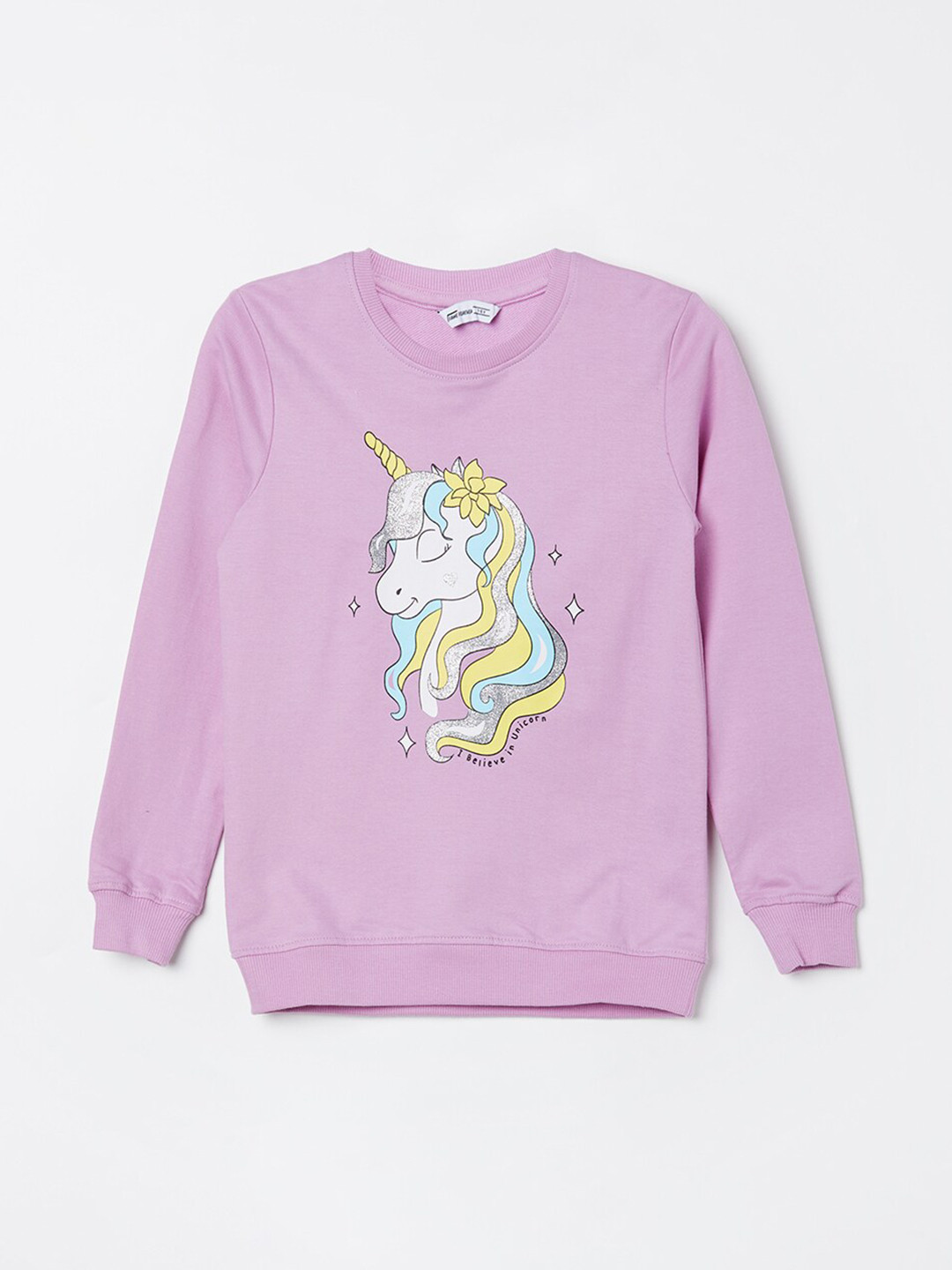 

Fame Forever by Lifestyle Girls Unicorn Printed Pure Cotton Pullover, Lavender