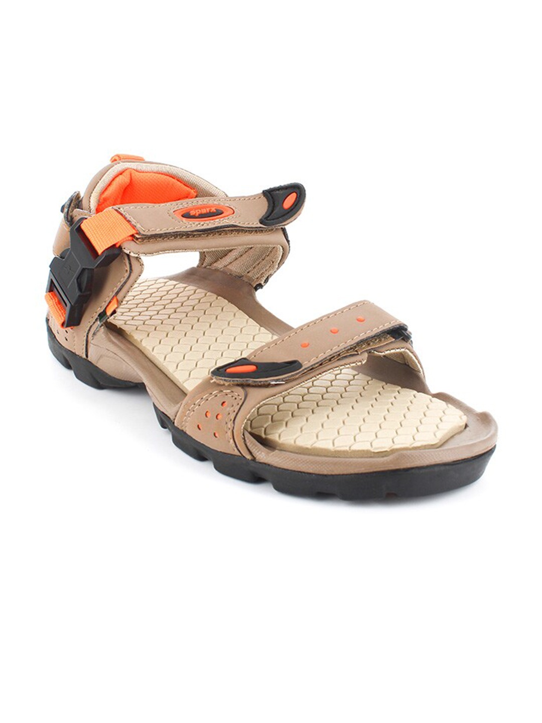 

Sparx Men Textured Sports Sandals, Camel brown