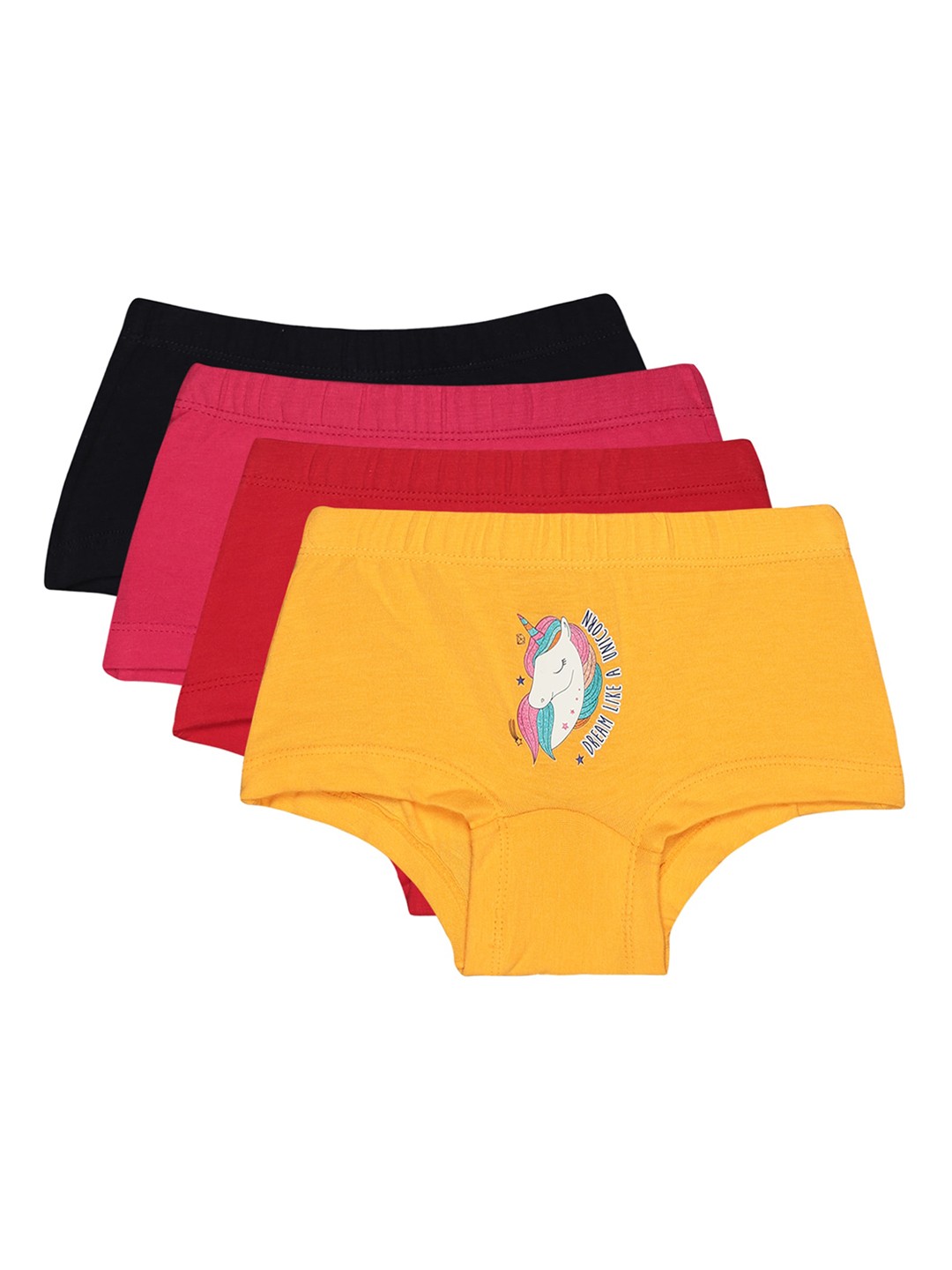 

Bodycare Kids Girls Pack Of 4 Assorted Printed Cotton Hipster Briefs