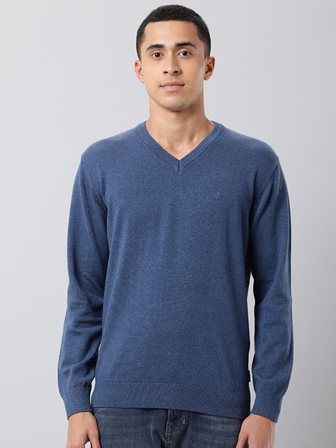 

Indian Terrain V-Neck Long Sleeves Pullover, Blue
