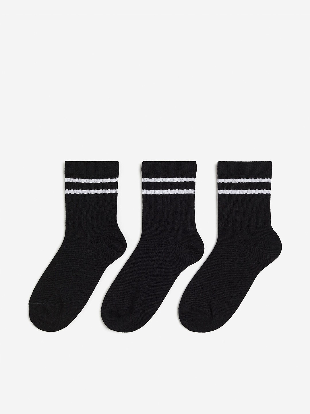 

H&M Boys 3-Pack Drymove Sports Socks, Black