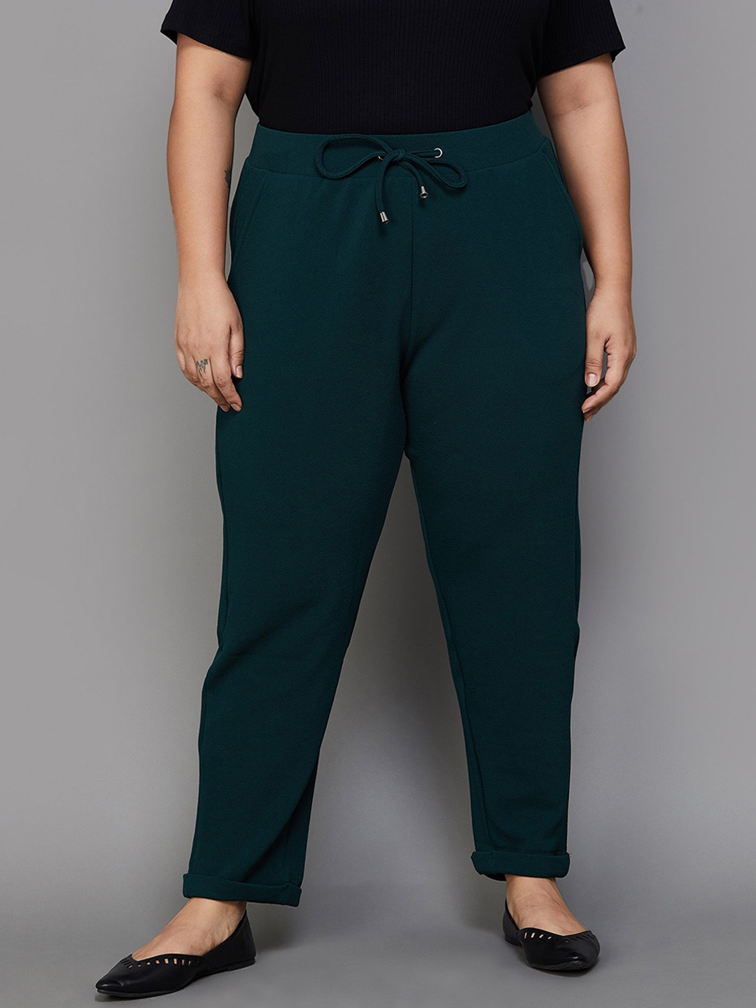 

Nexus by Lifestyle Plus Size Women Mid-Rise Trousers, Teal