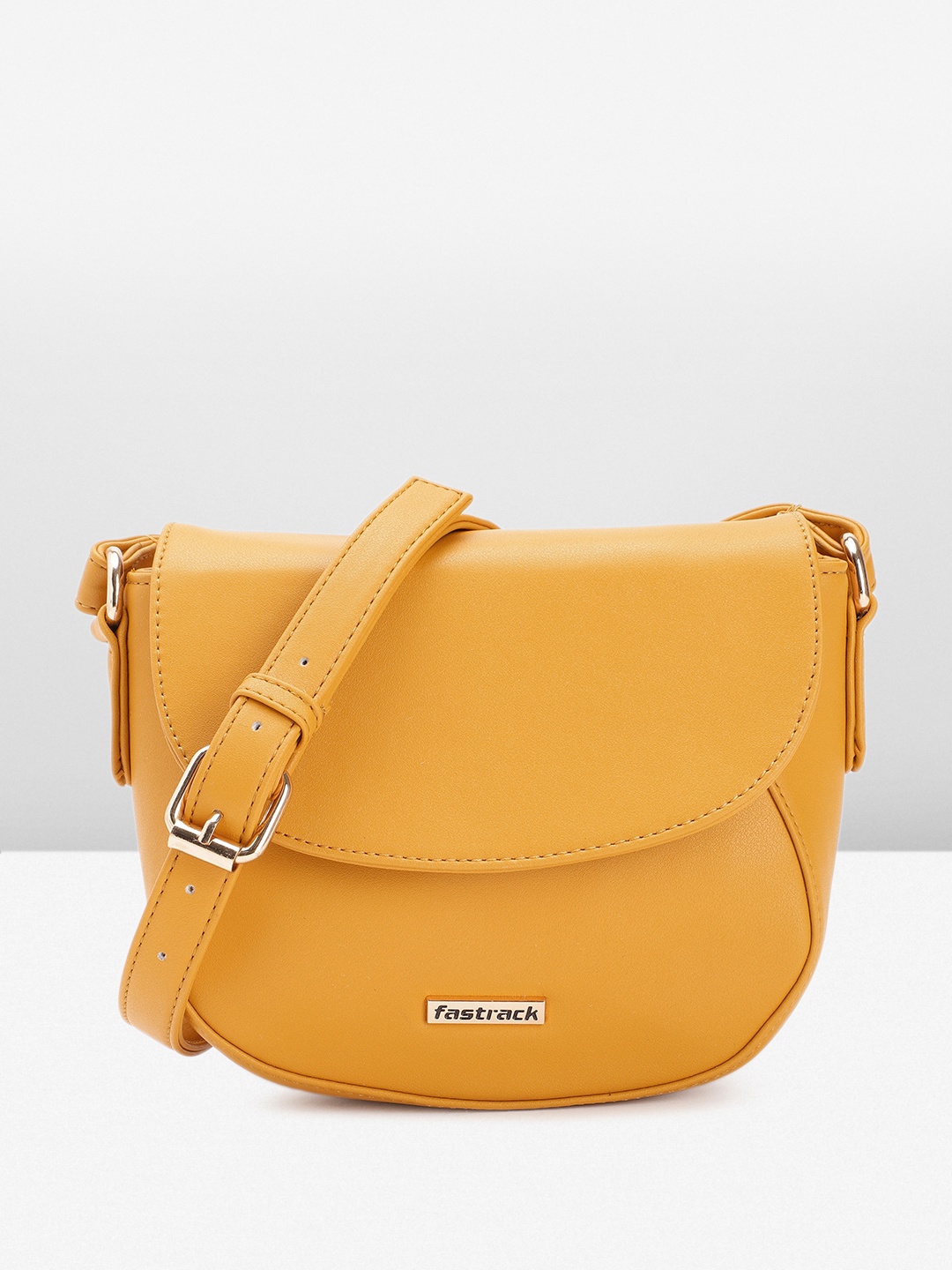 

Fastrack Structured Sling Bag, Mustard