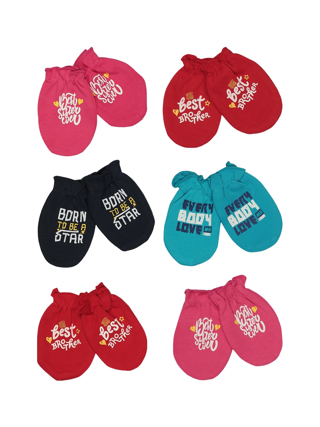 

Bodycare Infants Assorted Pack Of 6 Mittens