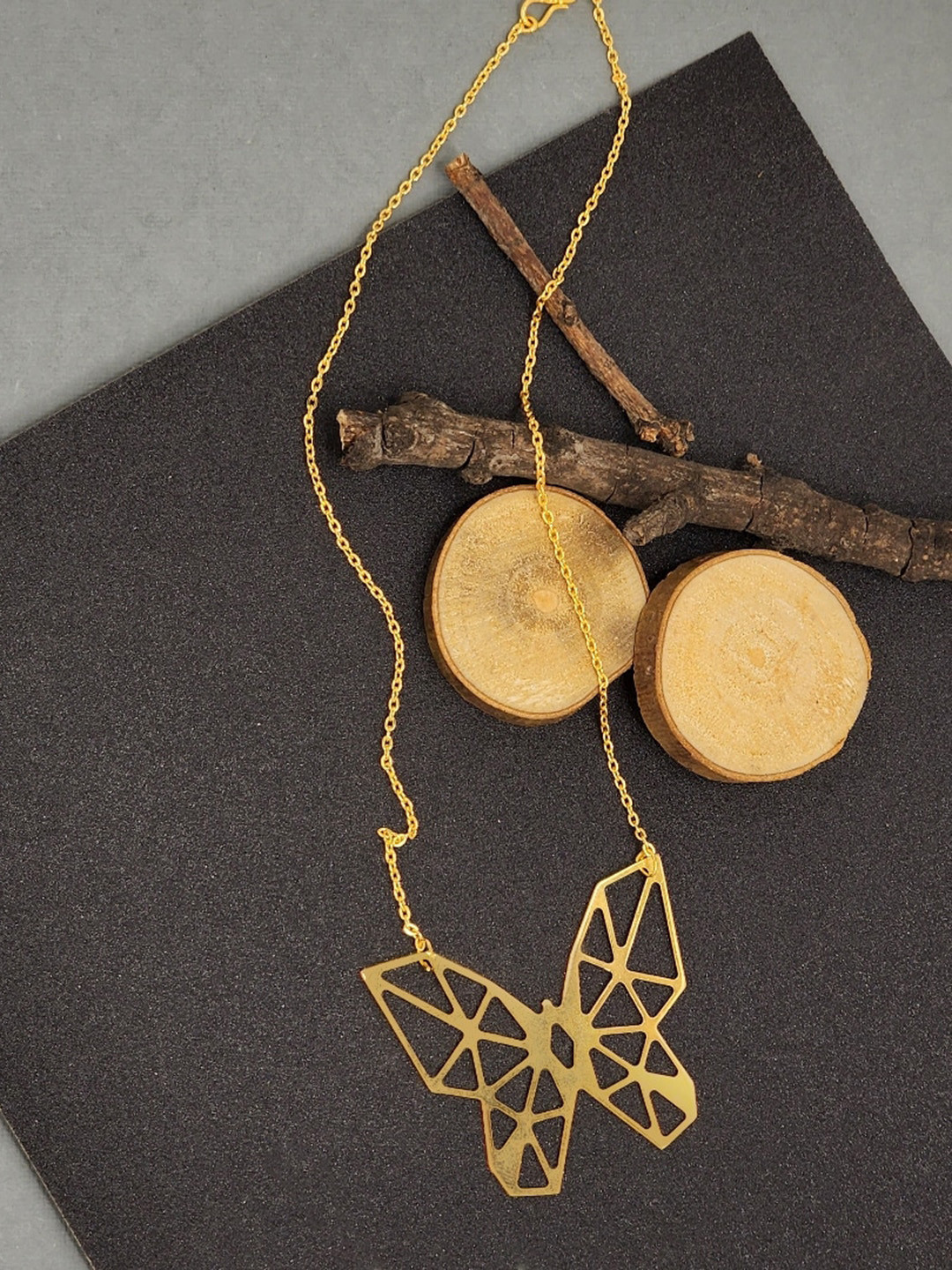

Goldnera Gold-Plated Butteryfly Kirigami Pendant Chain