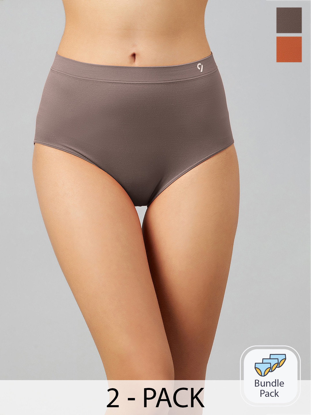 

C9 AIRWEAR Pack Of 2 Seamless High-Rise Hipster Briefs, Grey