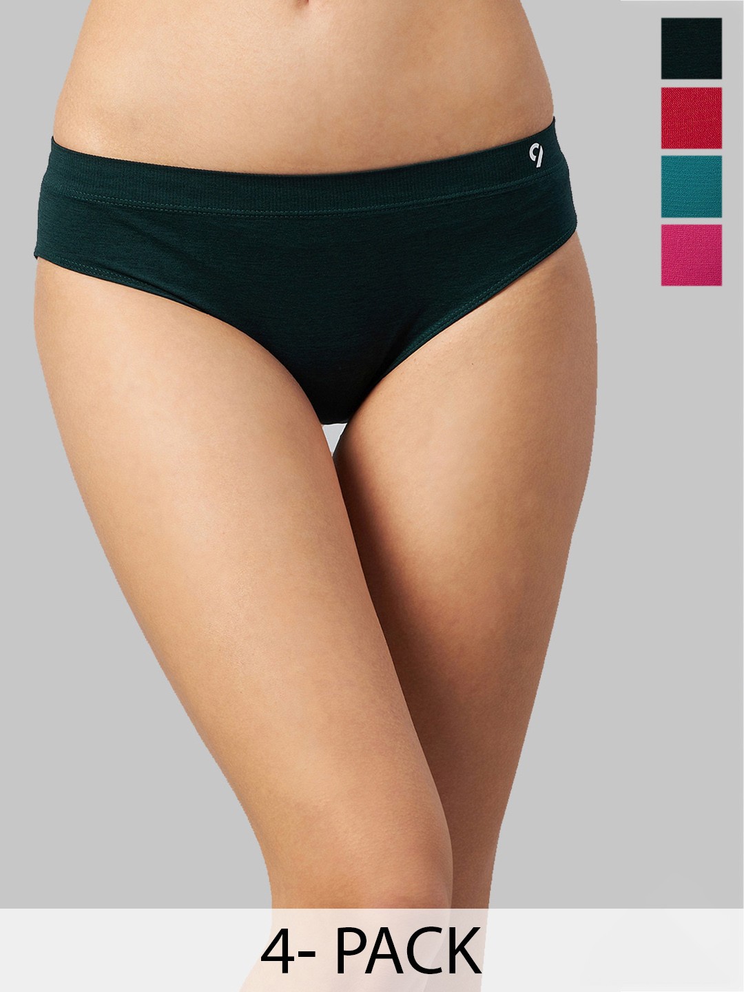 

C9 AIRWEAR Pack Of 4 Seamless Mid Rise Hipster Briefs, Green