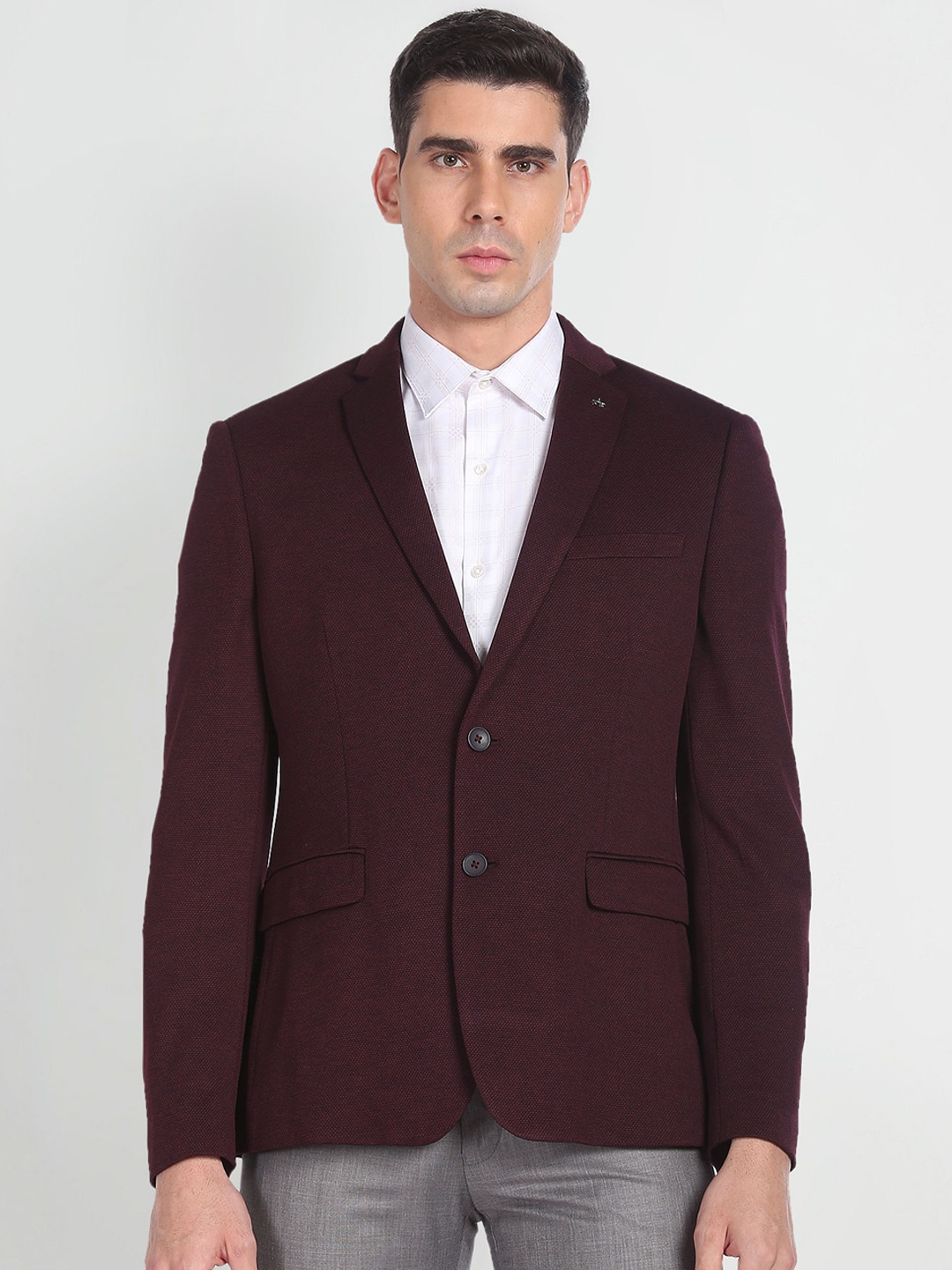 

Arrow Slim Fit Notched Lapel Single-Breasted Formal Blazers, Red