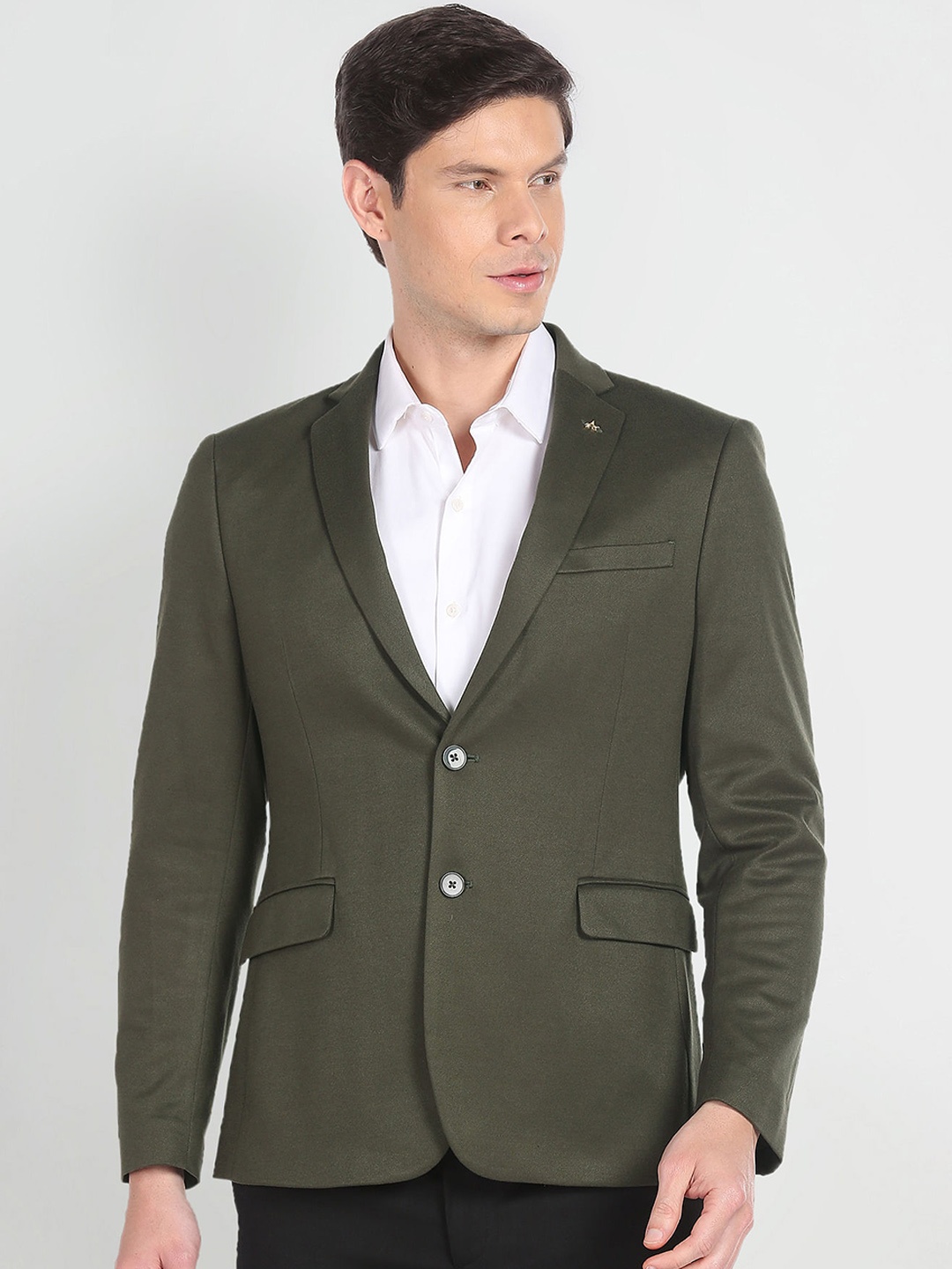 

Arrow Slim Fit Notched Lapel Single-Breasted Formal Blazers, Green