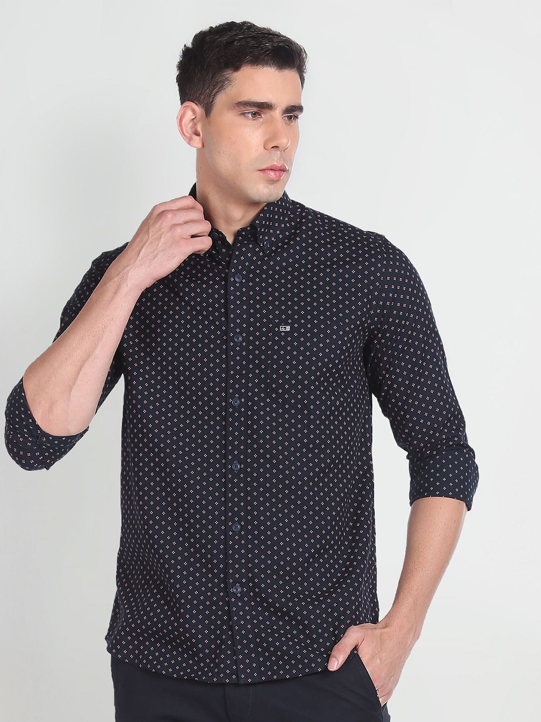 

Arrow Sport Slim Fit Opaque Printed Casual Shirt, Blue