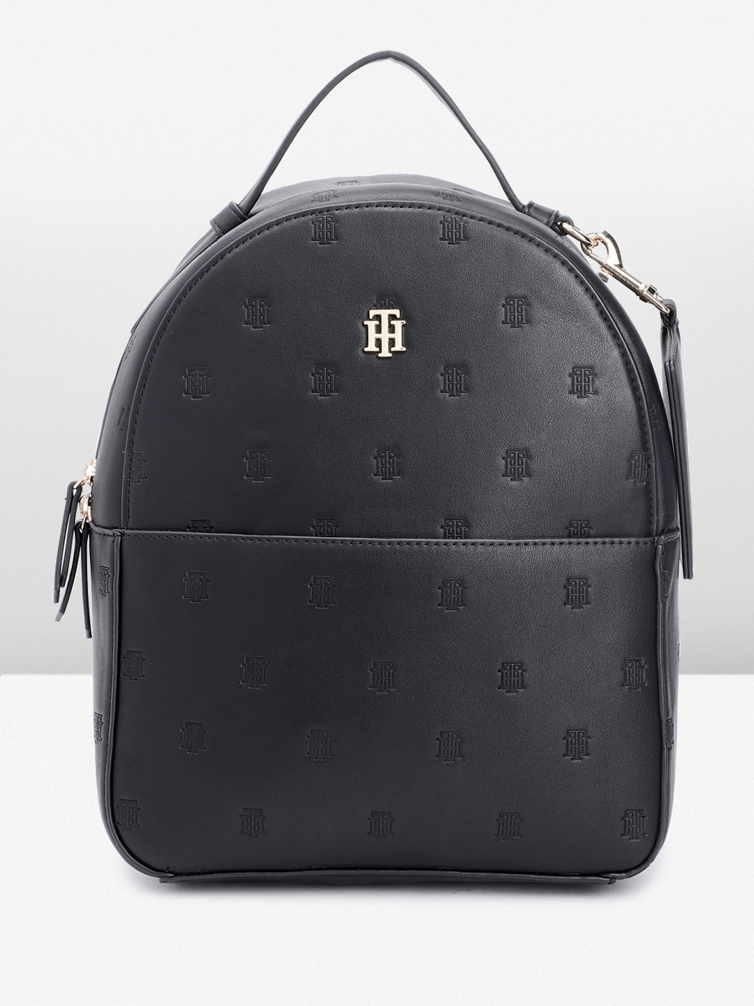 

Tommy Hilfiger Women Brand Logo Design Backpack with Cardholder, Black