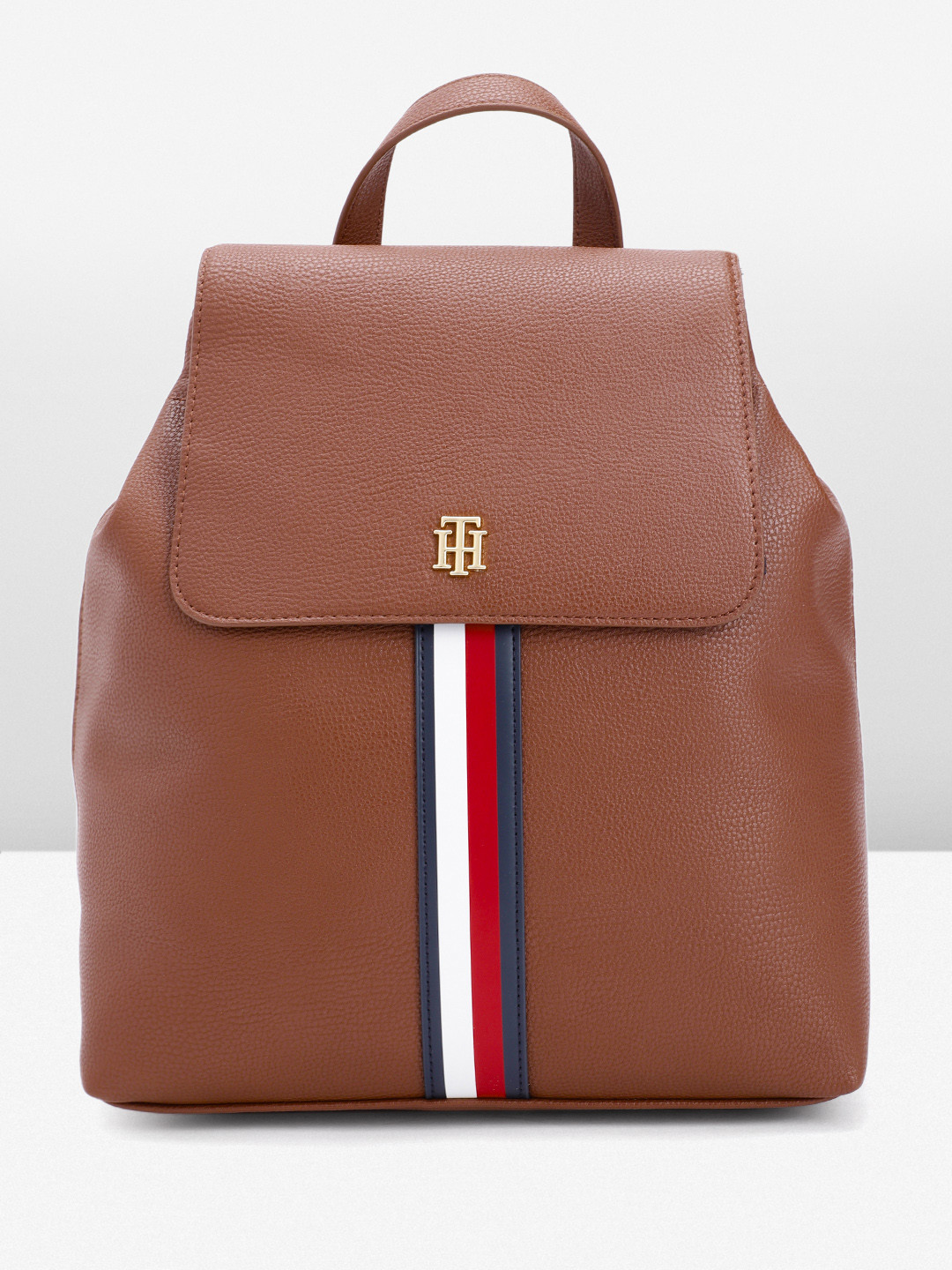 

Tommy Hilfiger Women Solid Backpack, Brown