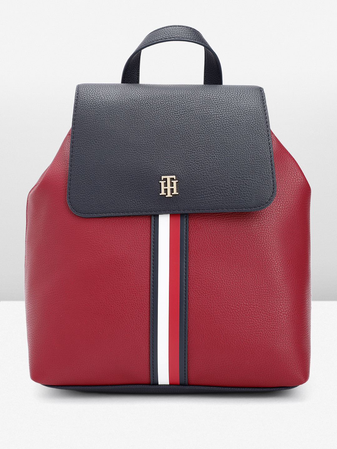 

Tommy Hilfiger Women Colourblocked Backpack, Red