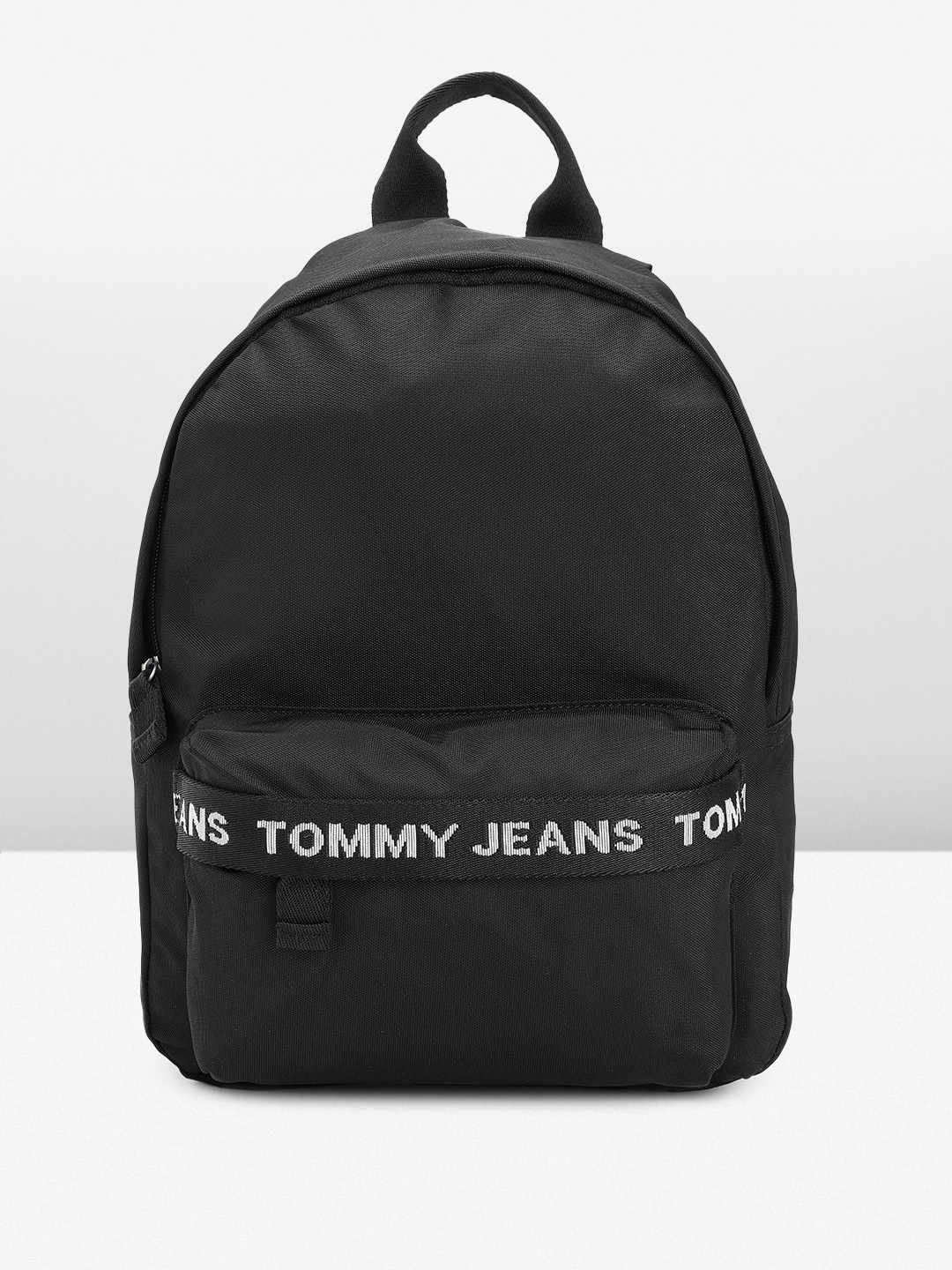 

Tommy Hilfiger Women Solid Small-Sized Backpack With Brand Logo Applique Detail, Black