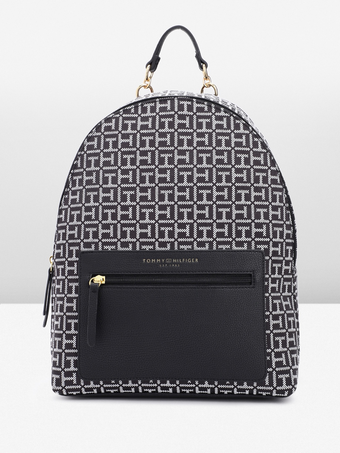 

Tommy Hilfiger Women Brand Logo Embroidered Backpack, Black