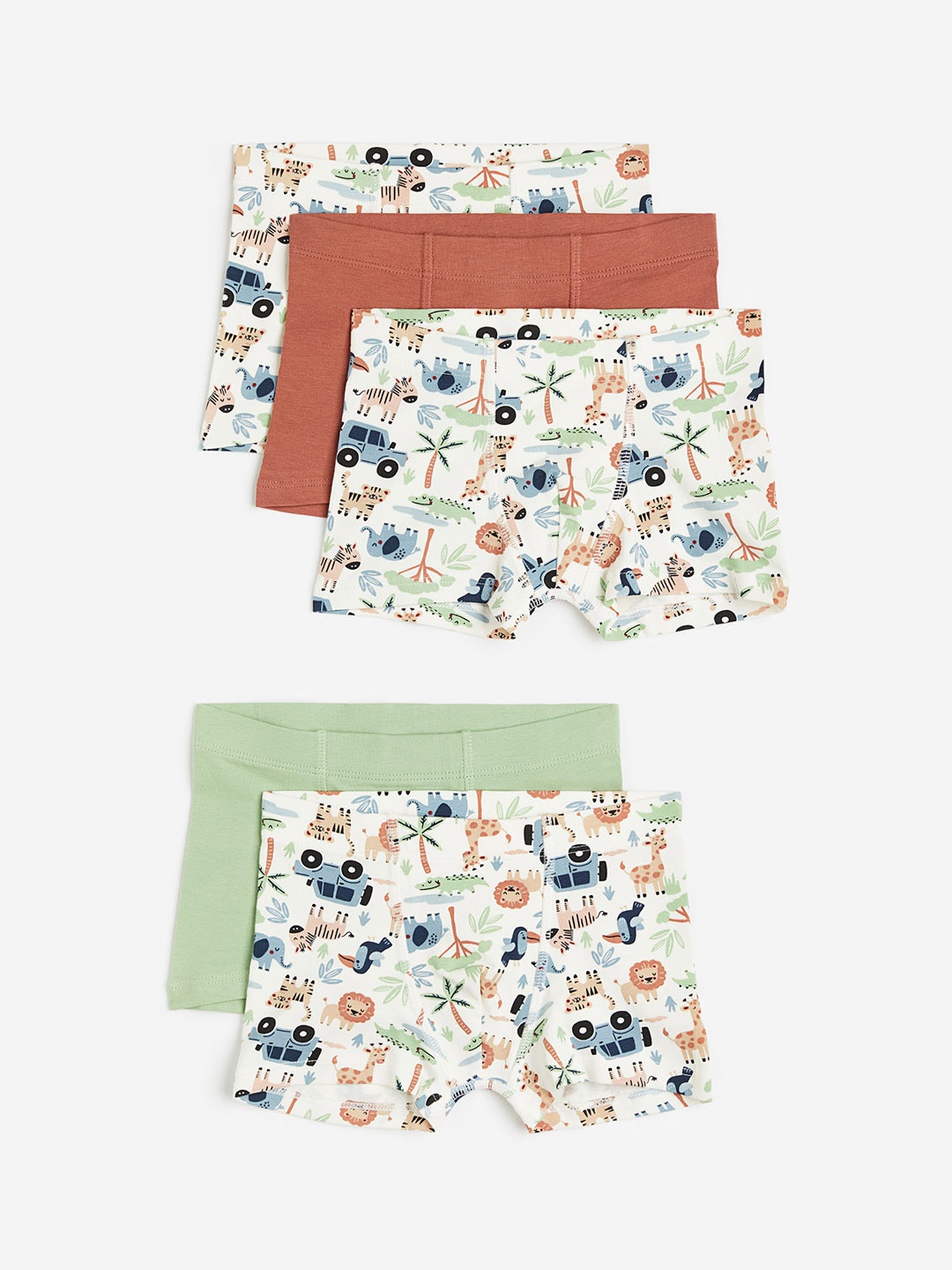 

H&M Boys 5-Pack Boxer Shorts, Green