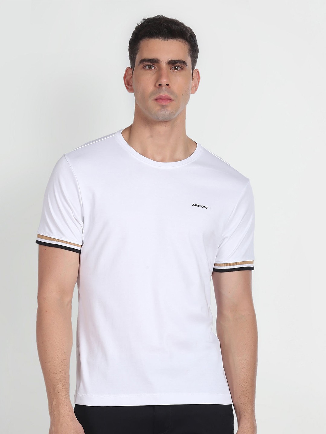 

Arrow Sport Round Neck Pure Cotton T-shirt, White