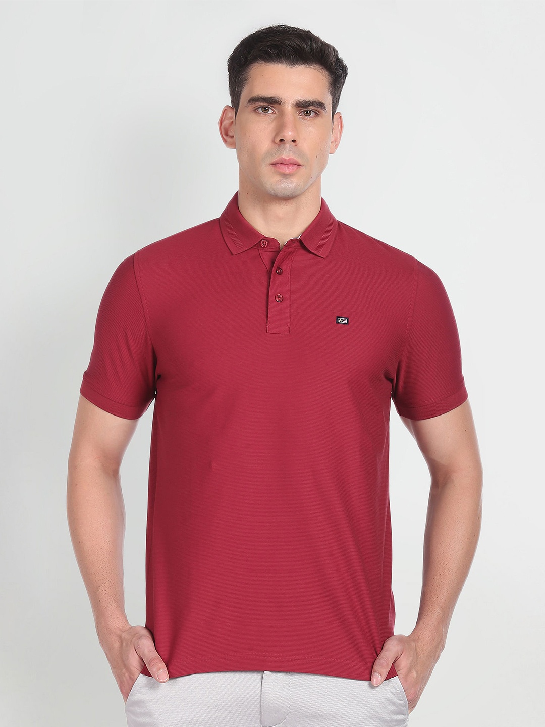 

Arrow Sport Short Sleeves Regular Polo Collar T-shirt, Red