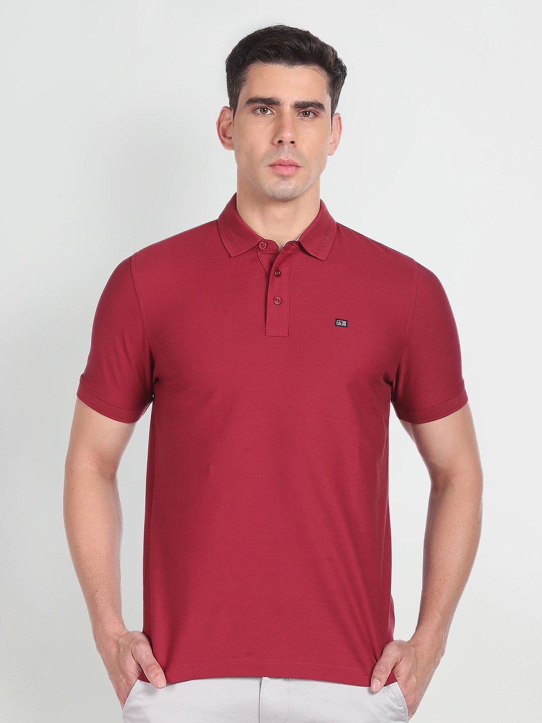 

Arrow Sport Polo Collar Regular Fit T-shirt, Red