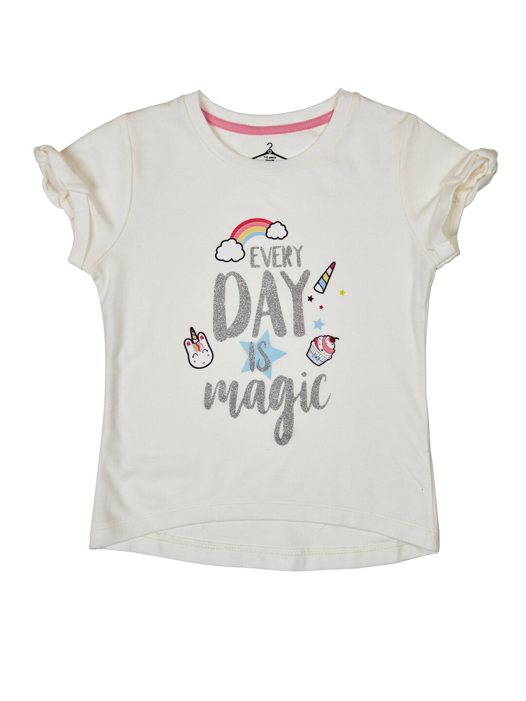 

Peppermint Typography Printed Cotton Top, White