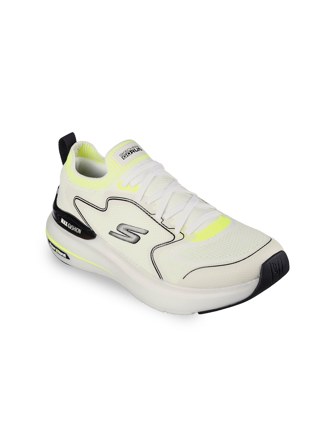 

Skechers Men MAX CUSHIONING HYPER BURST Running Shoes, Beige