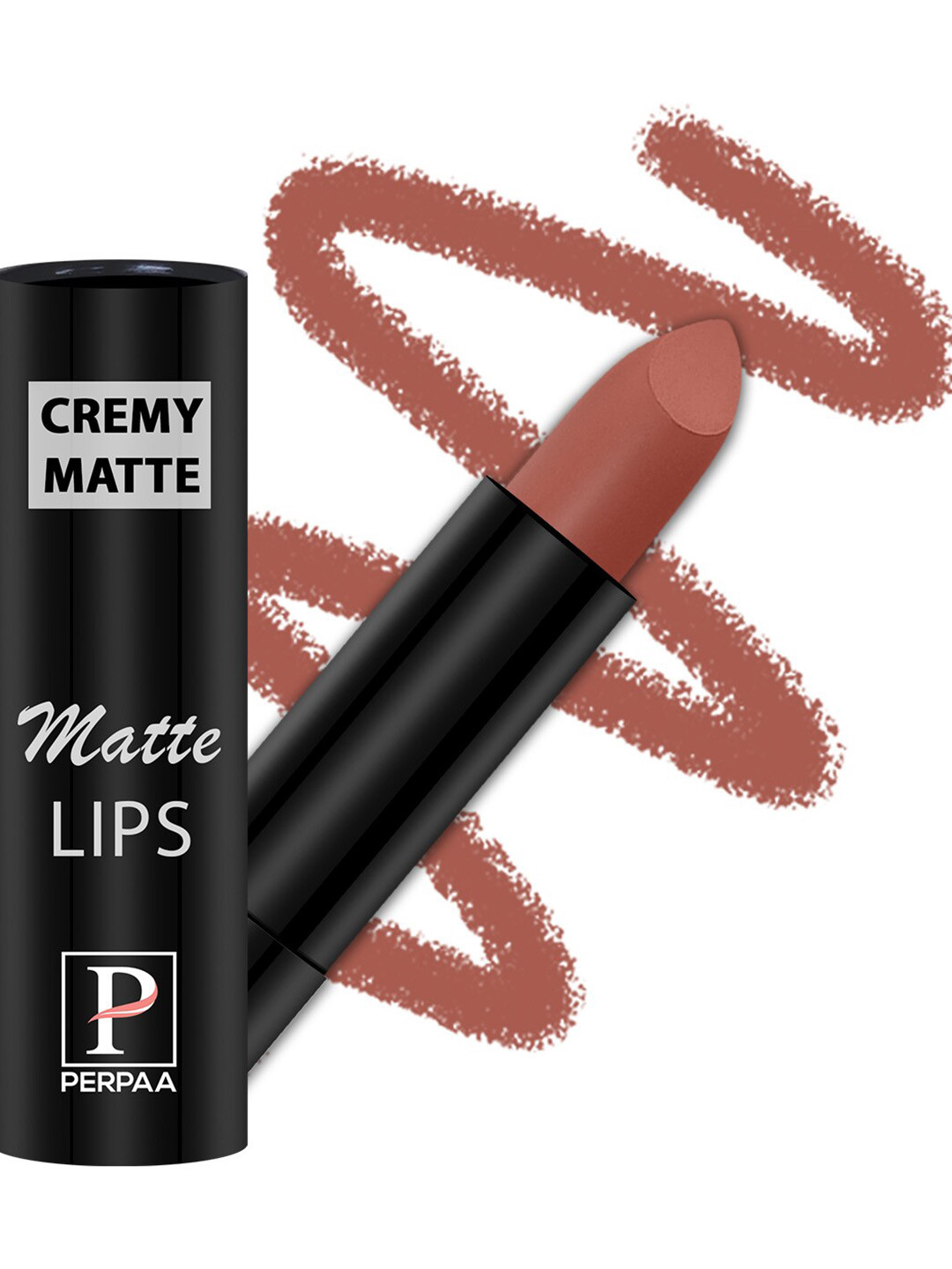 

PERPAA Long Lasting & Waterproof Creamy Matte Lipstick With Vitamin E 3.5g - Caramel 62, Brown