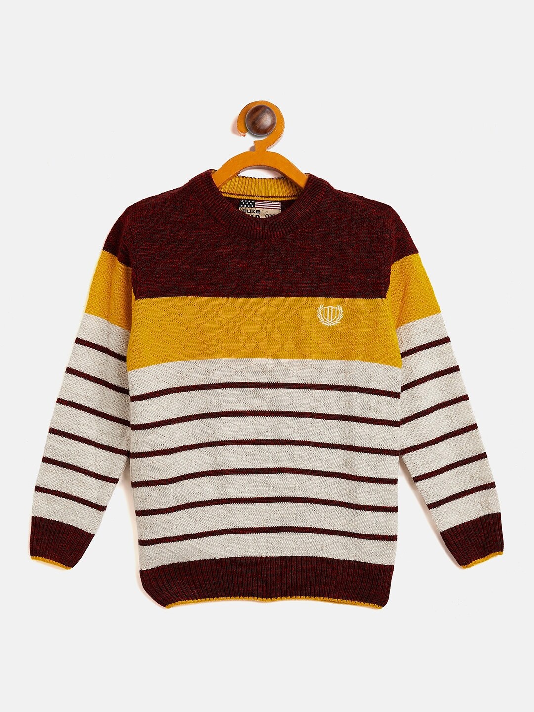 

Duke Boys Striped Acrylic Pullover, Brown