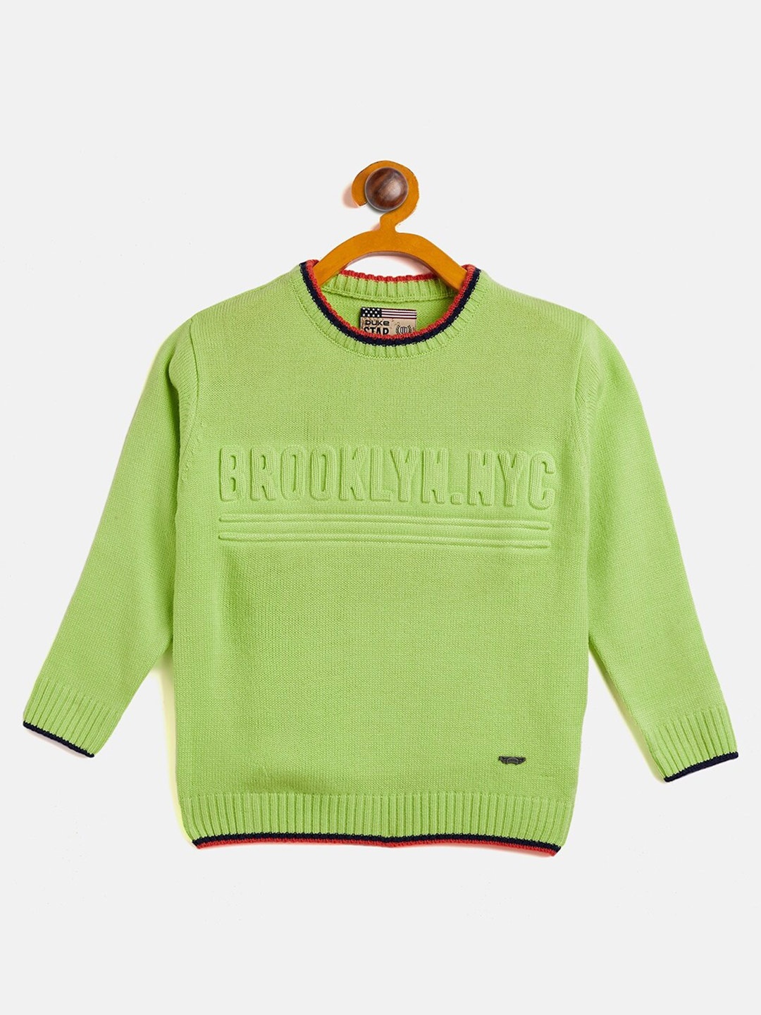 

Duke Boys Self Design Acrylic Pullover, Green