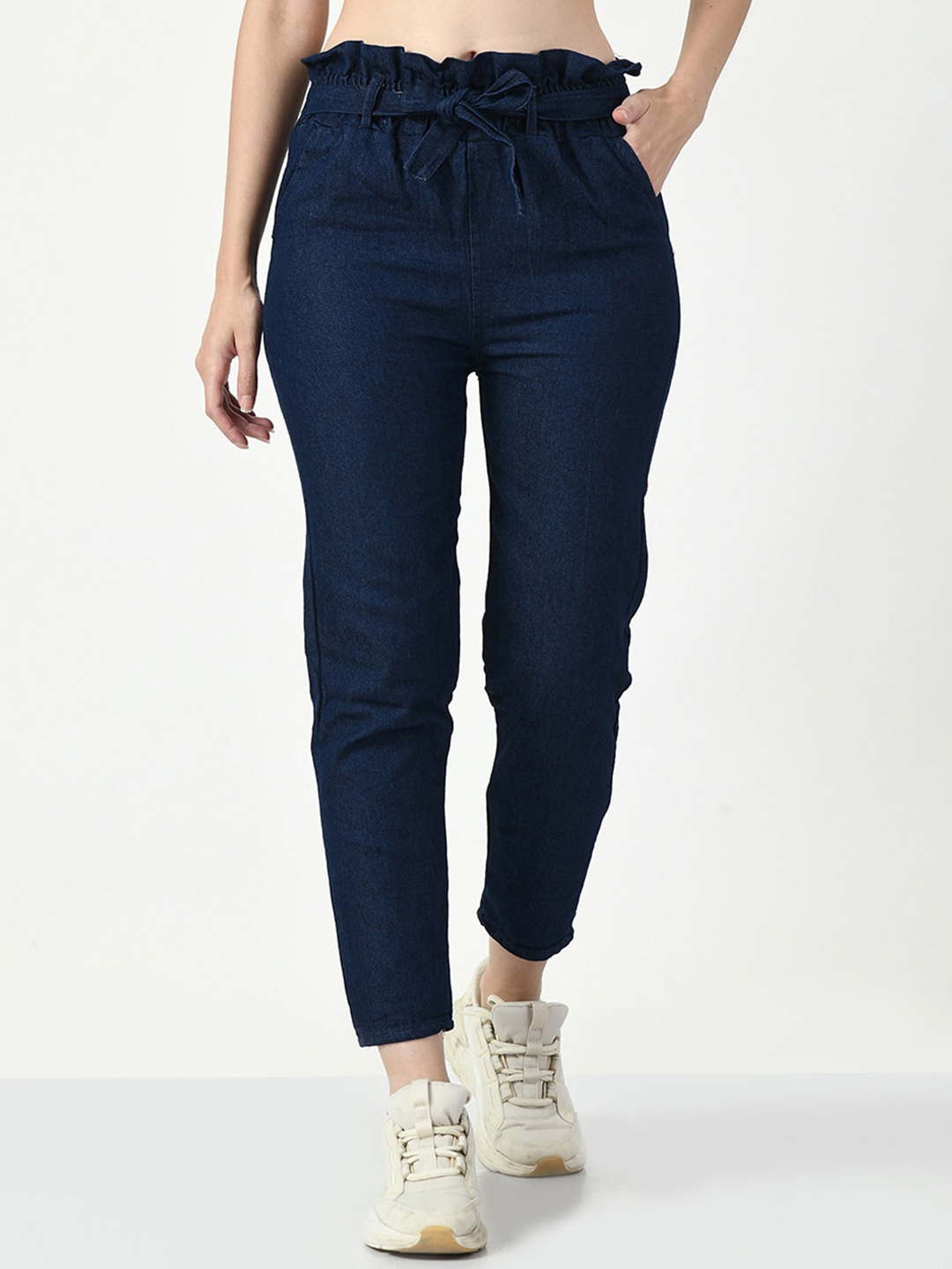 

DKGF FASHION Women Mid-Rise Comfort Jeans, Navy blue