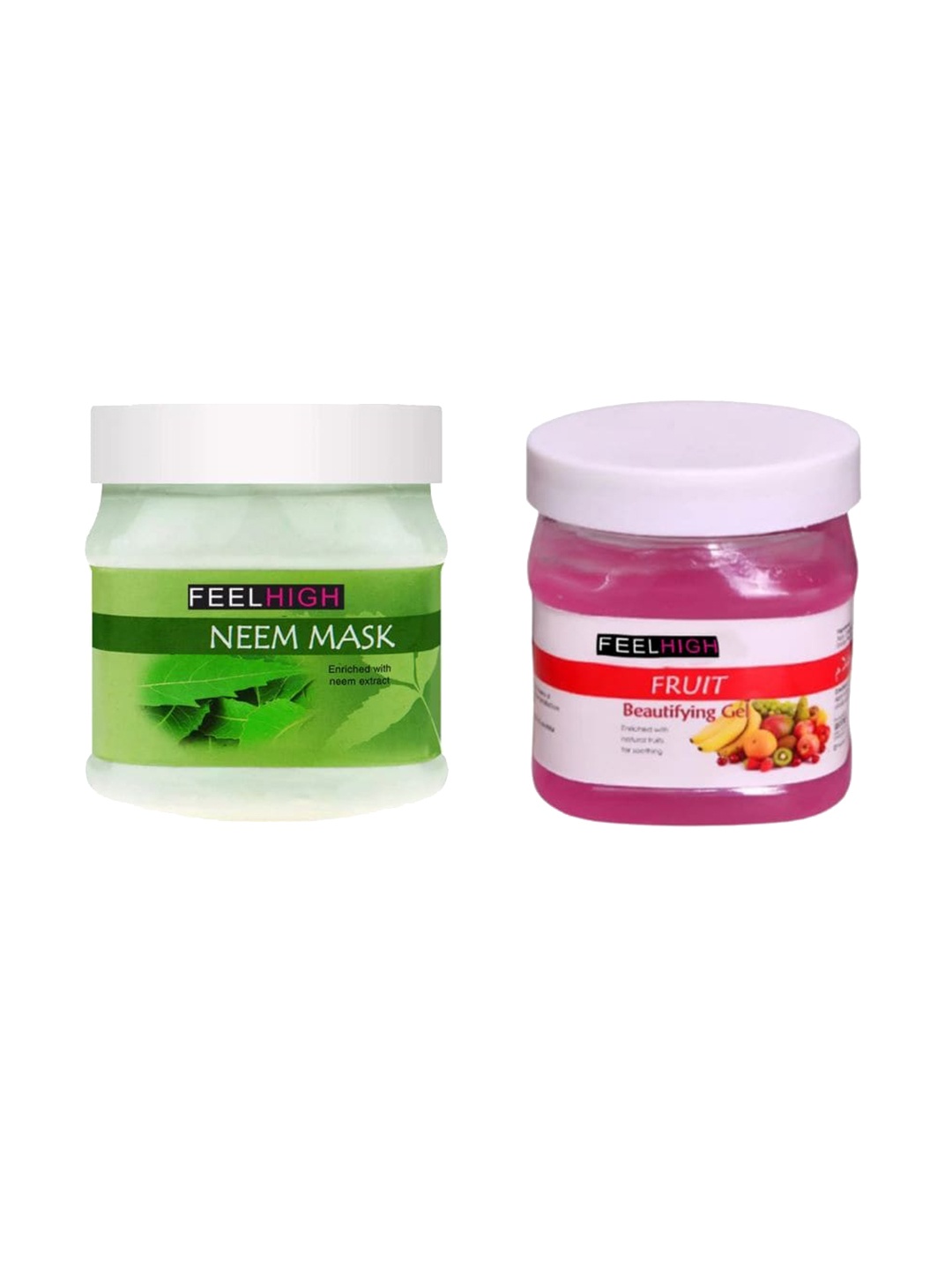 

FEELHIGH Set Of Neem Mask And Fruit Gel - 500ml Each, Multi