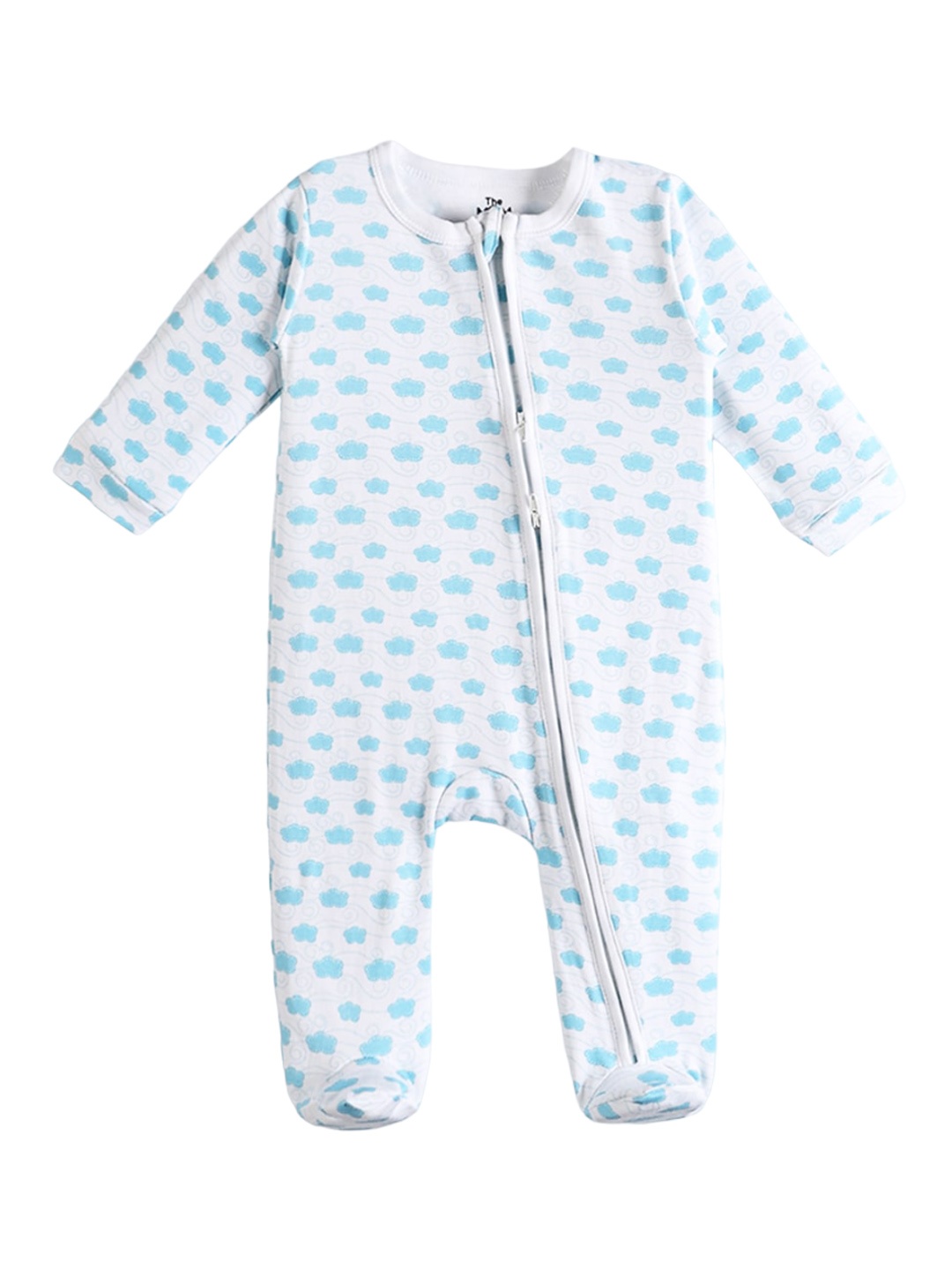 

The Mom Store Infants Kids Printed Cotton Rompers, White