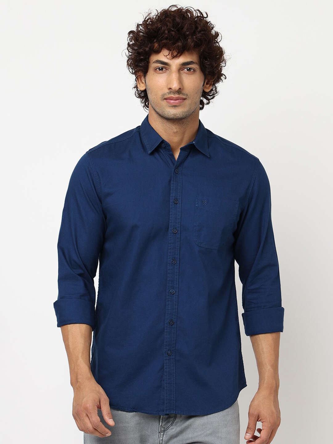 

Blue Buddha Regular Fit Spread Collar Cotton Casual Shirt