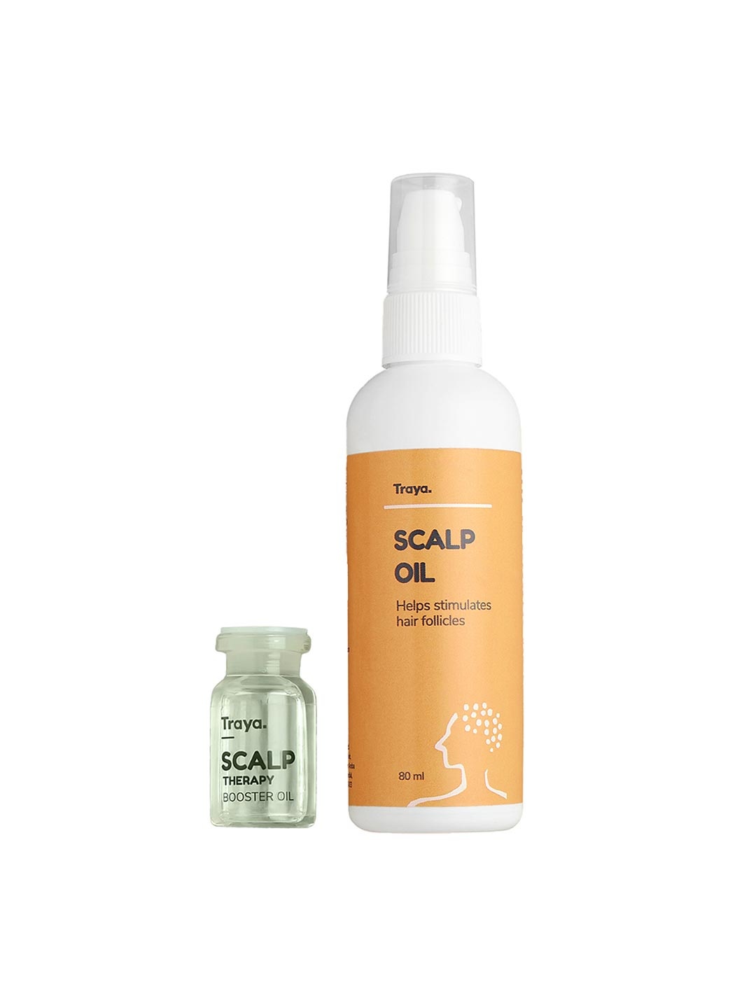 

Traya Scalp Oil 80ml & Scalp Therapy Booster Oil 7ml, Orange
