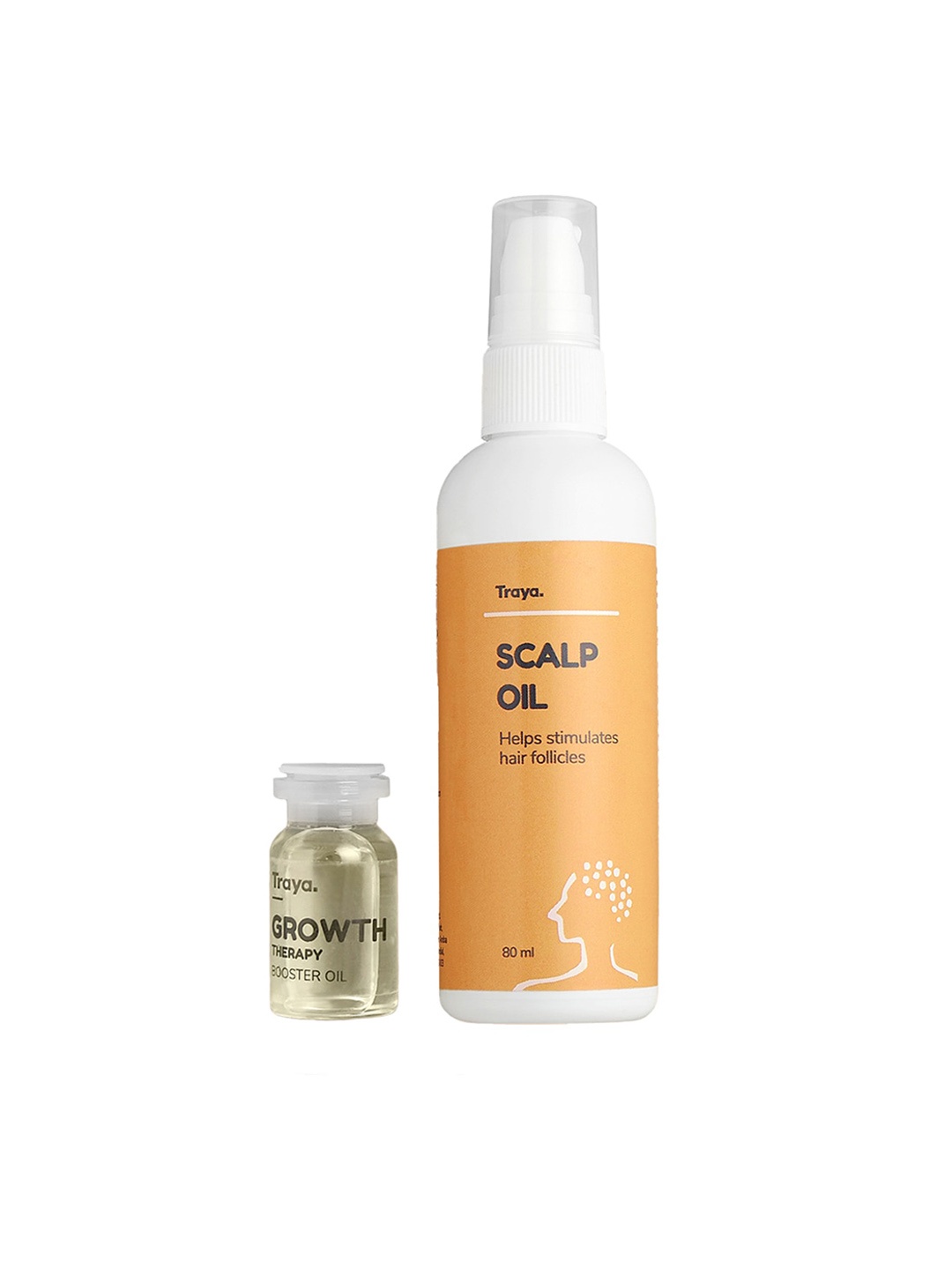 

Traya Set Of 2 Scalp Oil 80ml With Growth Therapy Oil 7ml, Orange
