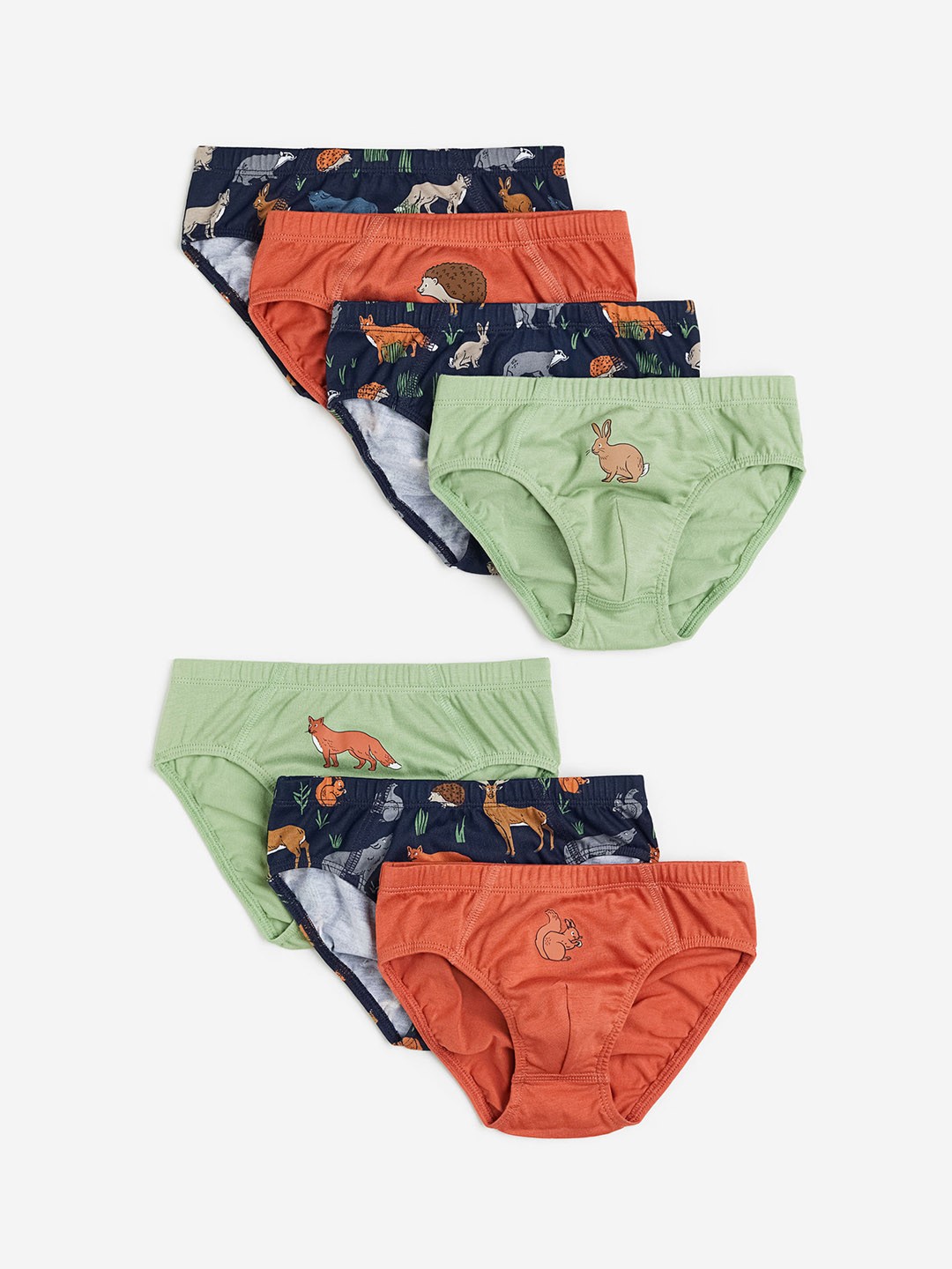 

H&M Boys 7-Pack Cotton Boys Briefs, Green