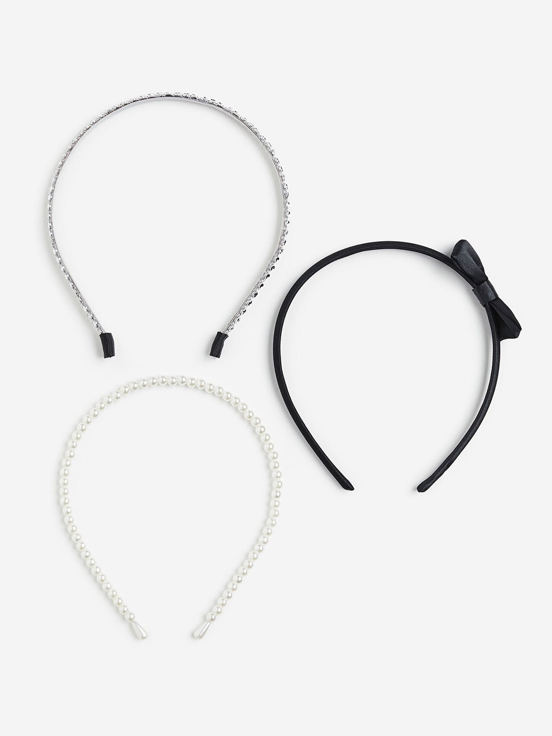

H&M Girls 3-Pack Alice Bands, Black