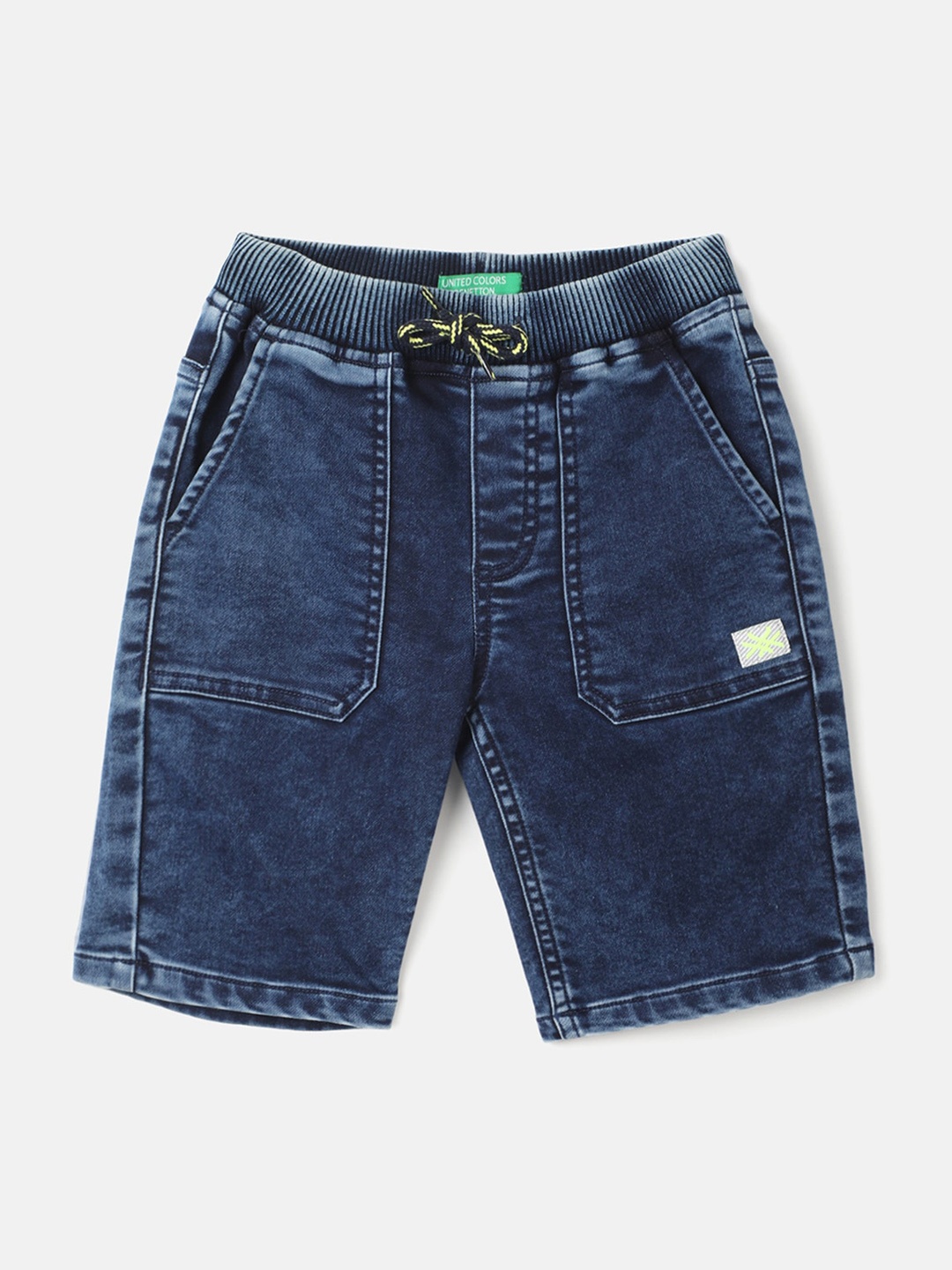

United Colors of Benetton Boys Mid-Rise Denim Shorts, Blue