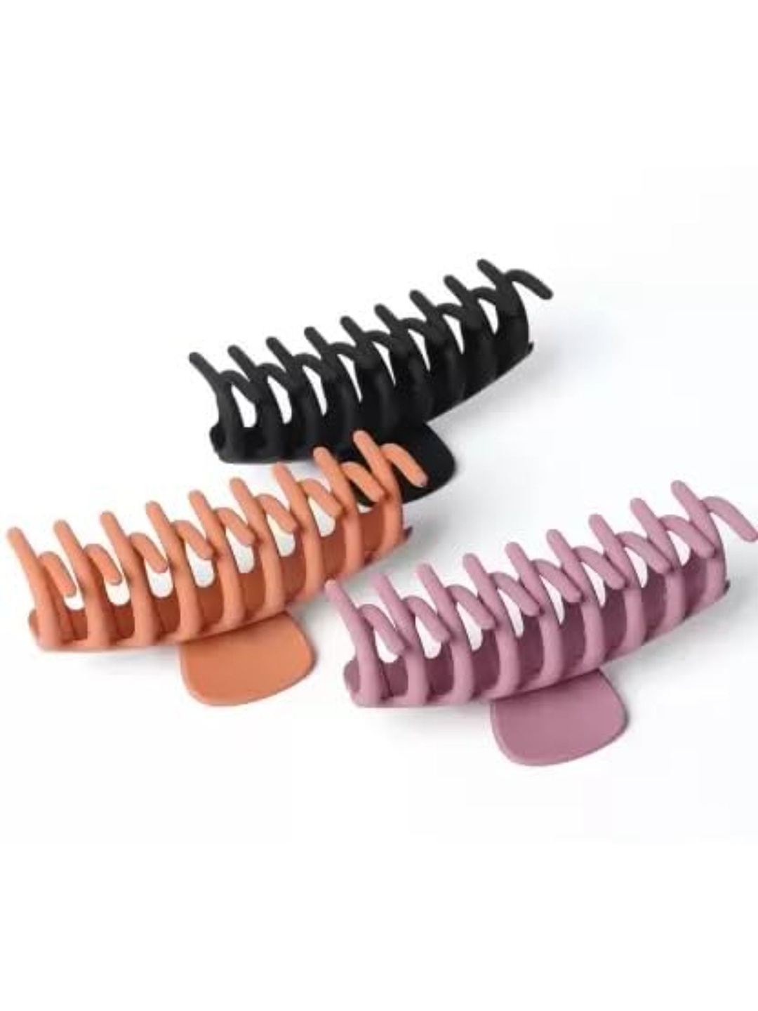 

DN Creation Set of 3 Matte Large Hair Jaw Claw Clip, Black