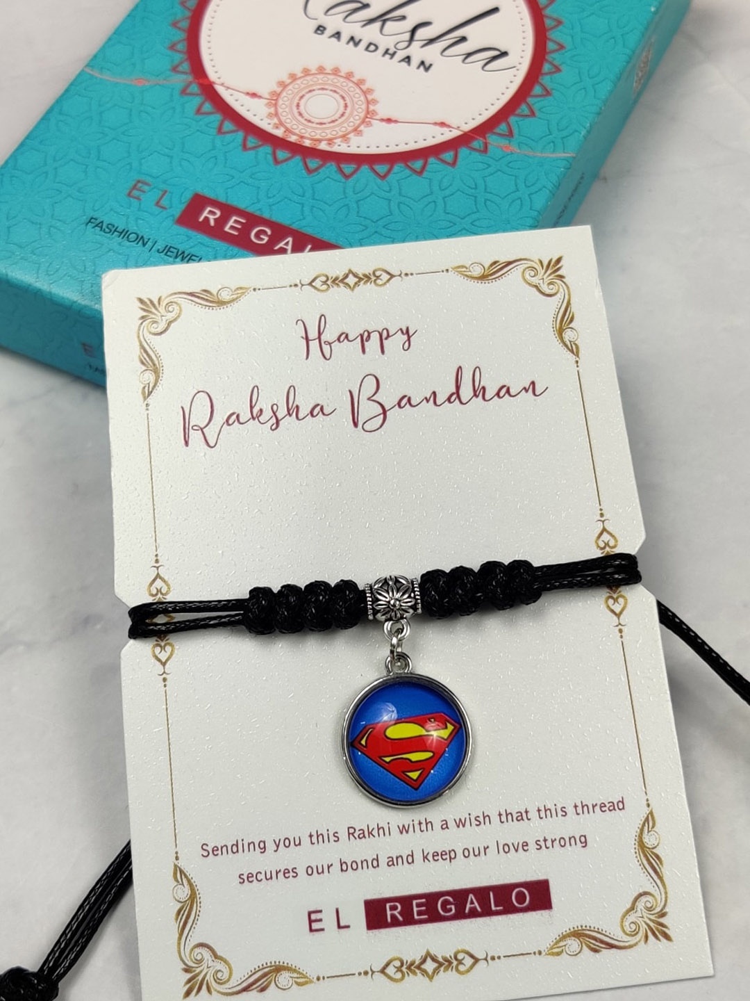

EL REGALO Charm Detail Rakhi, Black