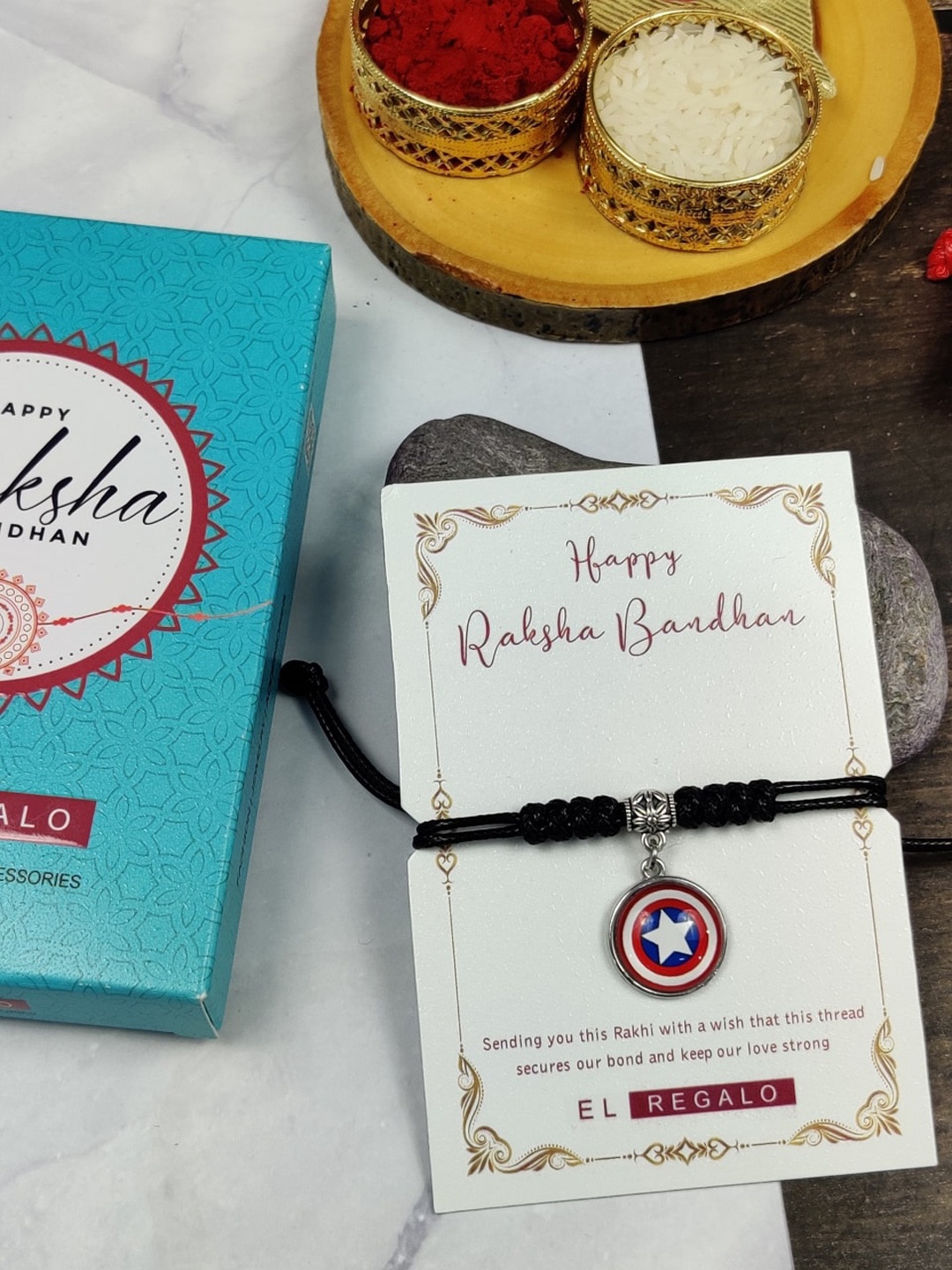 

EL REGALO Charm Detail Rakhi, Black